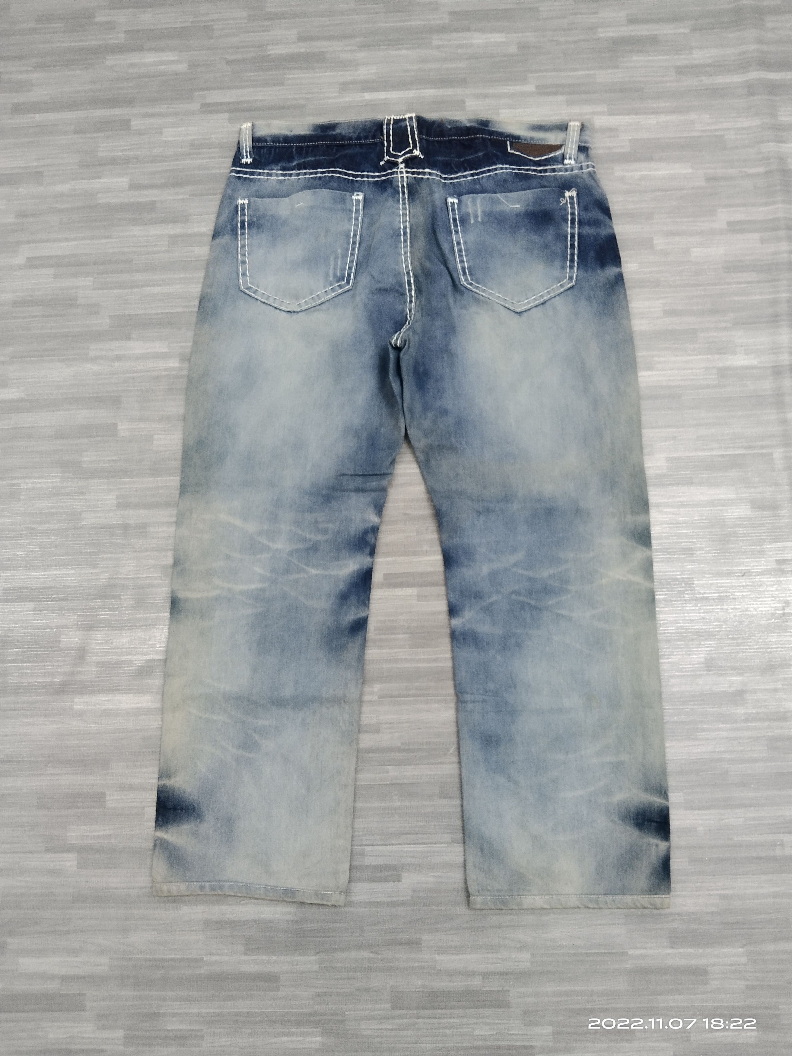 Japanese Brand ALEX MORGAN DISTRESSED BLEACH BIG SIZE DENIM PANTS Size US 40 / EU 56 - 3 Thumbnail