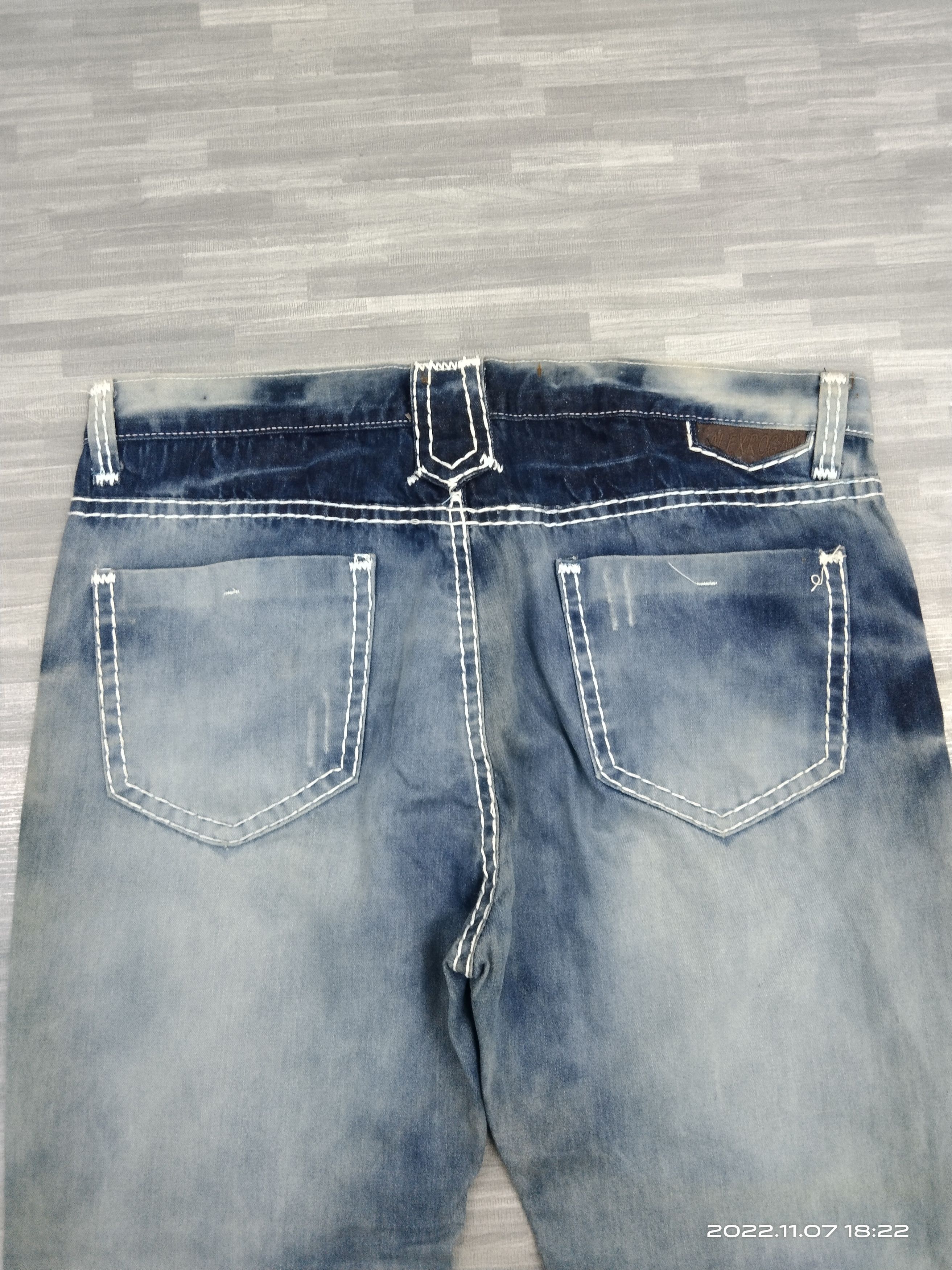 Japanese Brand ALEX MORGAN DISTRESSED BLEACH BIG SIZE DENIM PANTS Size US 40 / EU 56 - 5 Thumbnail