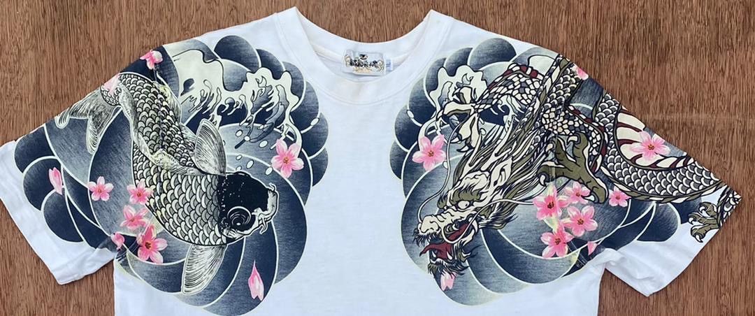 Japanese Brand vintage sukajan tee D -3 Size US XL / EU 56 / 4 - 4 Thumbnail