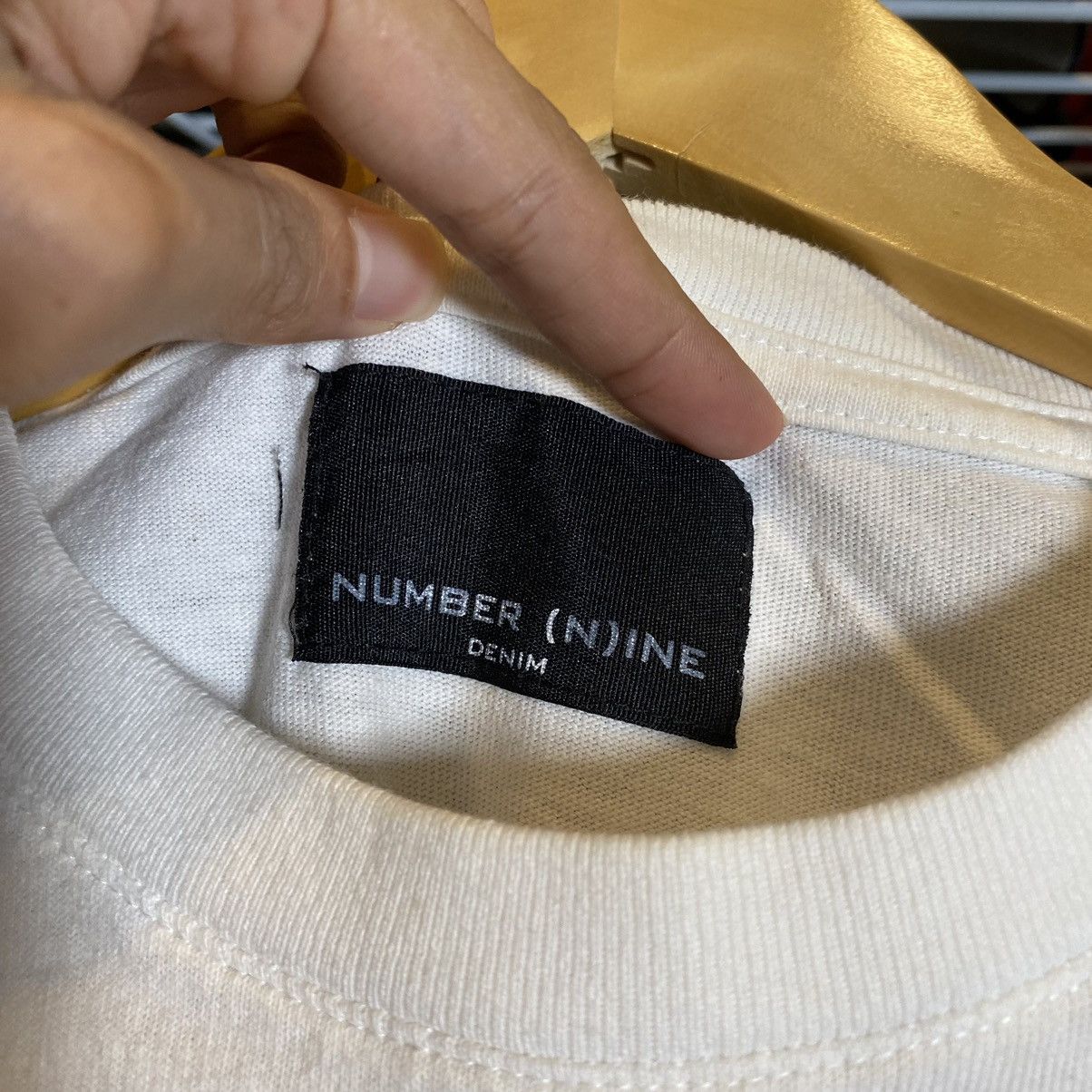 Number (N)ine Rare NUMBER (N)INE Big Spellout Tape Tee Tshirt Size US L / EU 52-54 / 3 - 9 Thumbnail