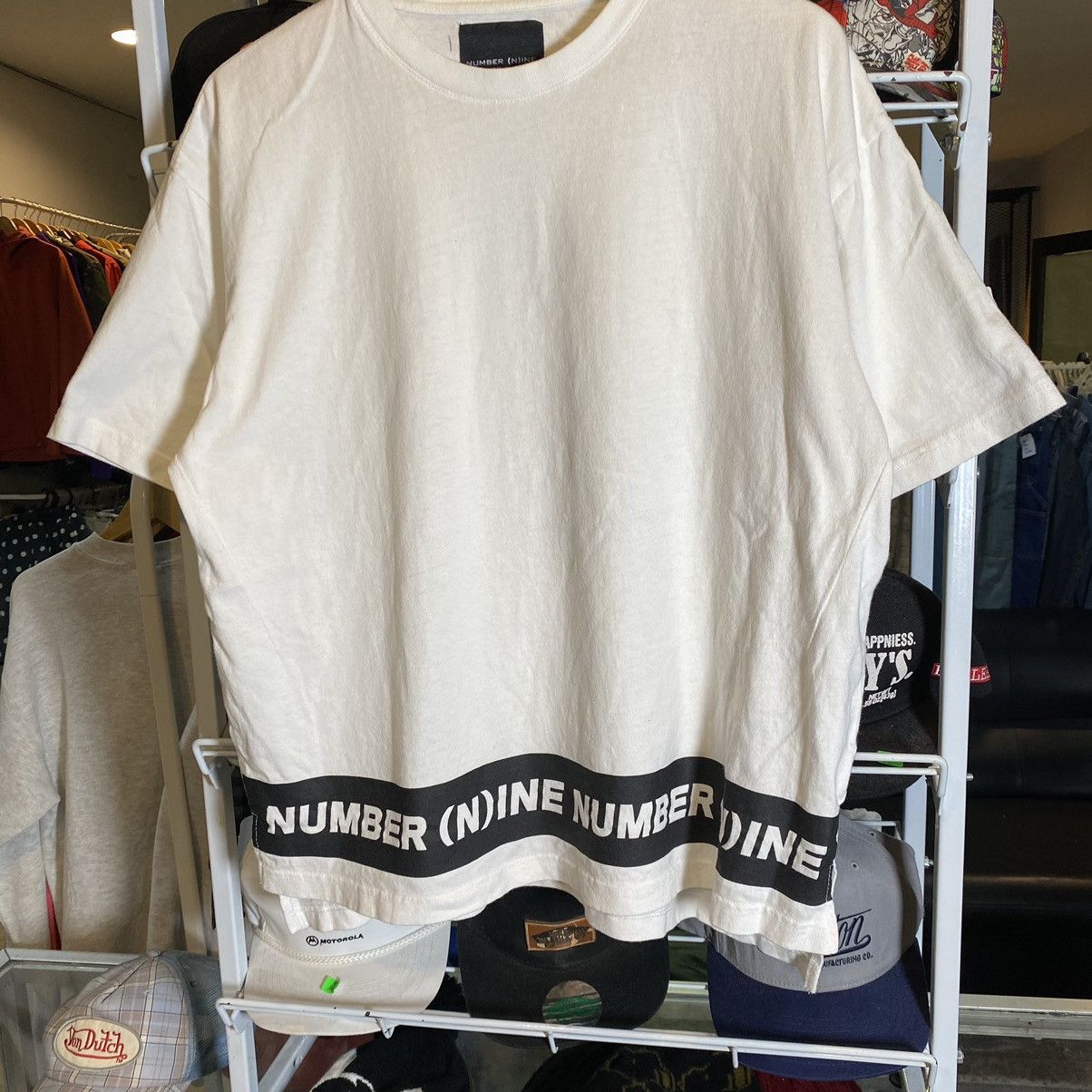 Number (N)ine Rare NUMBER (N)INE Big Spellout Tape Tee Tshirt Size US L / EU 52-54 / 3 - 4 Thumbnail