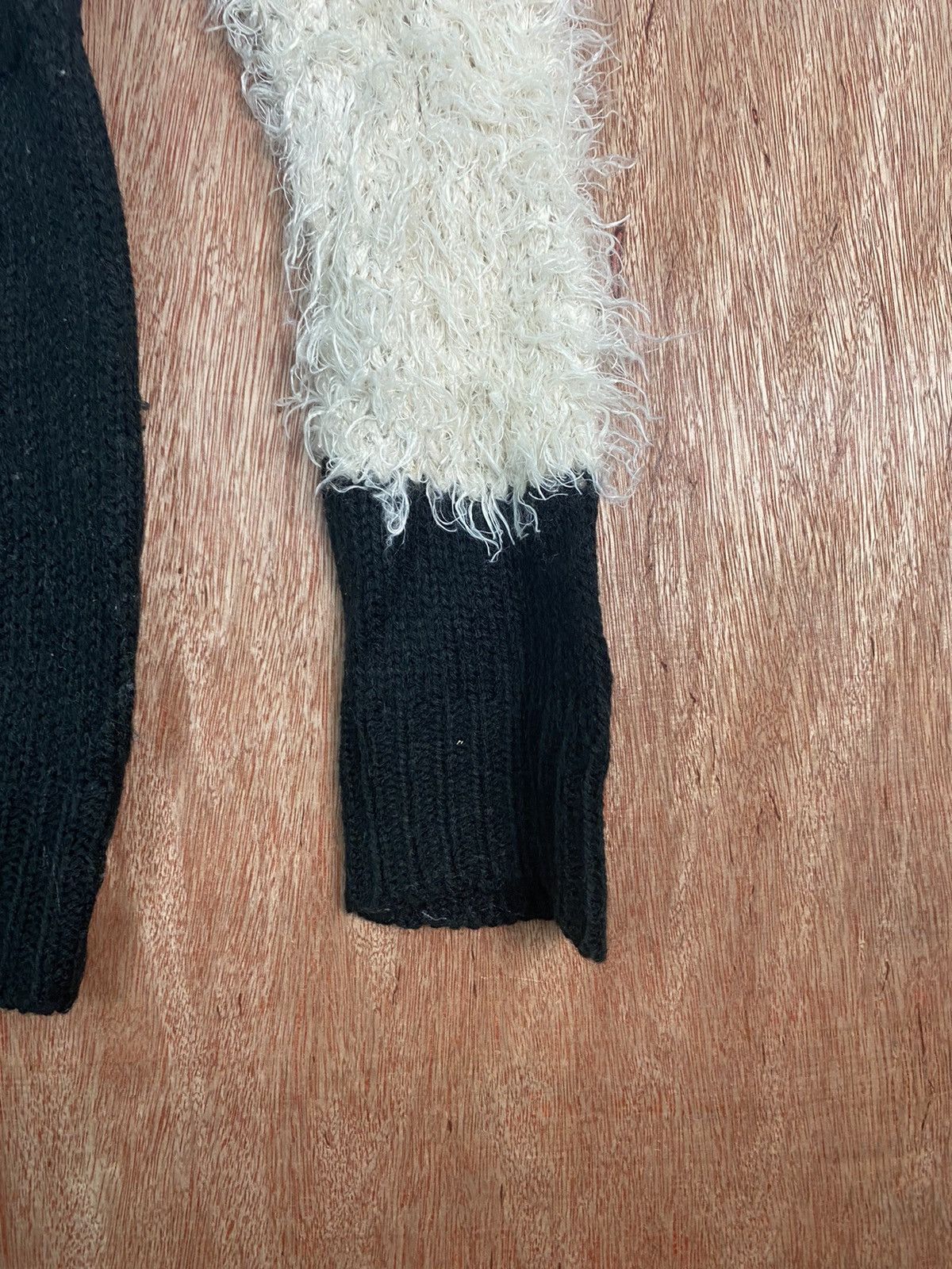 Homespun Knitwear DL Jeanasis Cream Shag Shaggy Fur Mohair Knitwear #B633 Size L / US 10 / IT 46 - 5 Thumbnail
