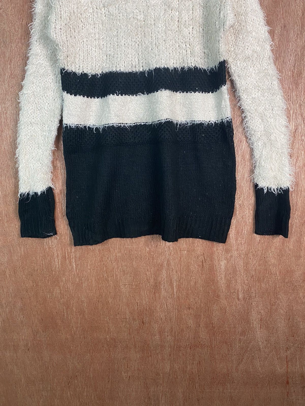 Homespun Knitwear DL Jeanasis Cream Shag Shaggy Fur Mohair Knitwear #B633 Size L / US 10 / IT 46 - 3 Thumbnail