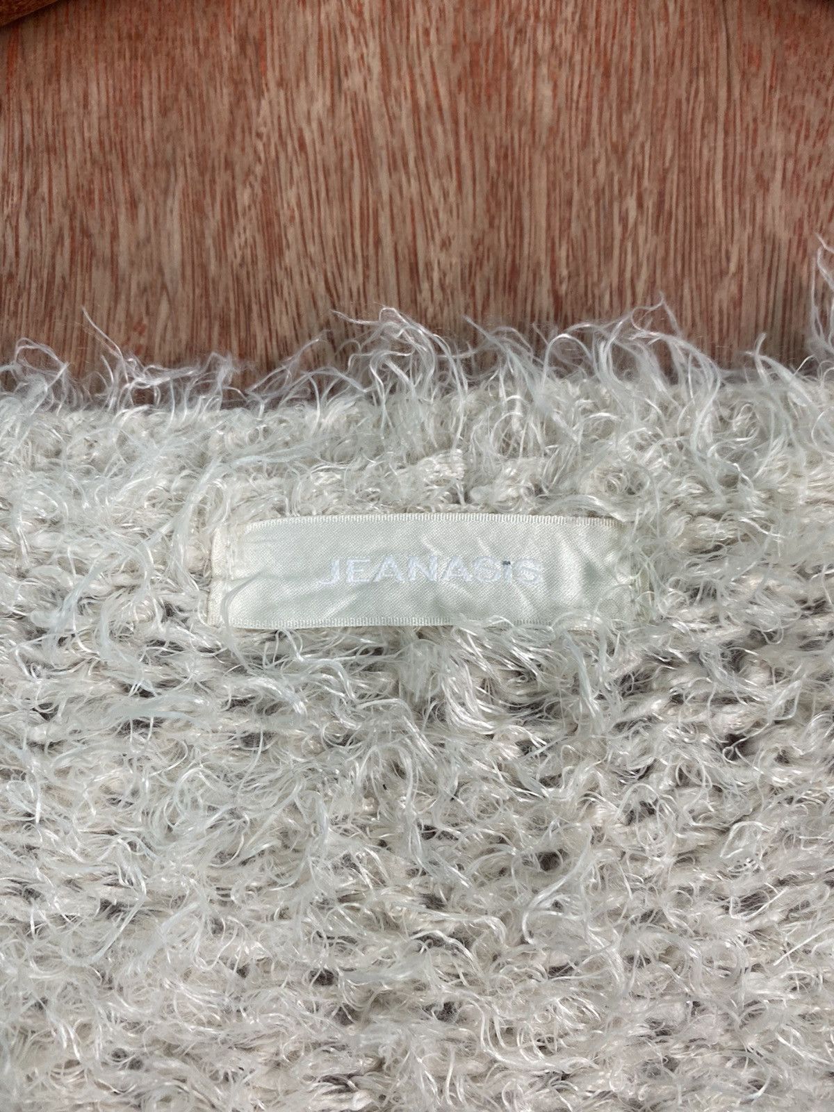 Homespun Knitwear DL Jeanasis Cream Shag Shaggy Fur Mohair Knitwear #B633 Size L / US 10 / IT 46 - 8 Thumbnail