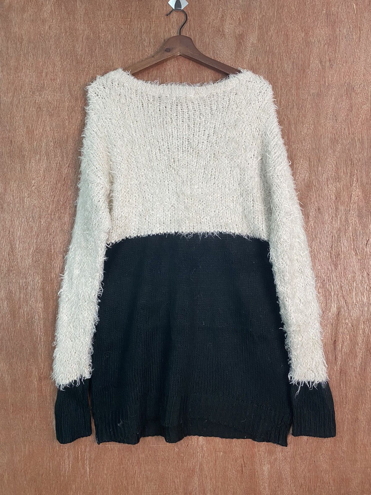 Homespun Knitwear DL Jeanasis Cream Shag Shaggy Fur Mohair Knitwear #B633 Size L / US 10 / IT 46 - 7 Thumbnail