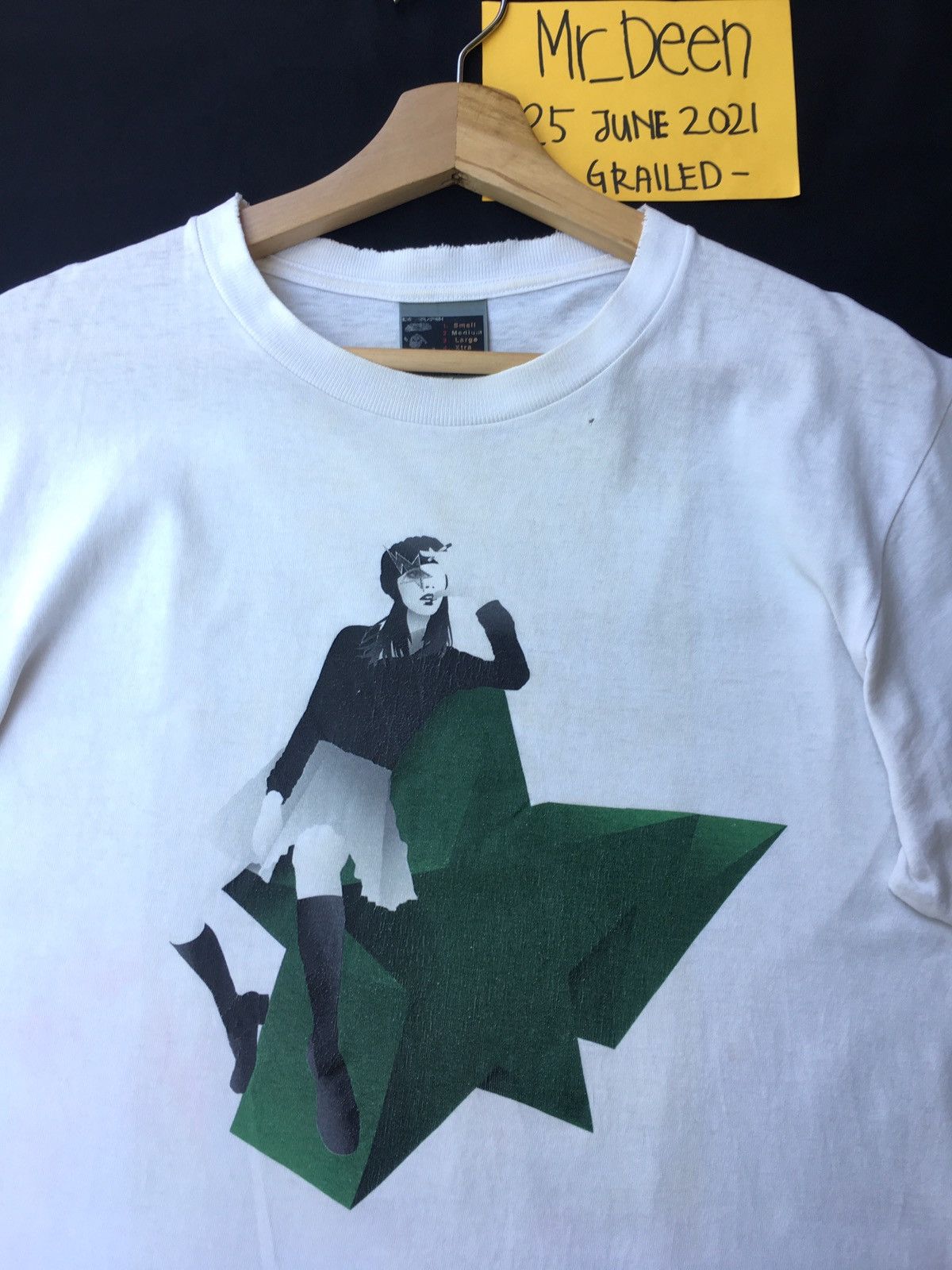 Bape Rare Bape "Bapesta Girl" Logo Tee (2003) Size US M / EU 48-50 / 2 - 6 Thumbnail