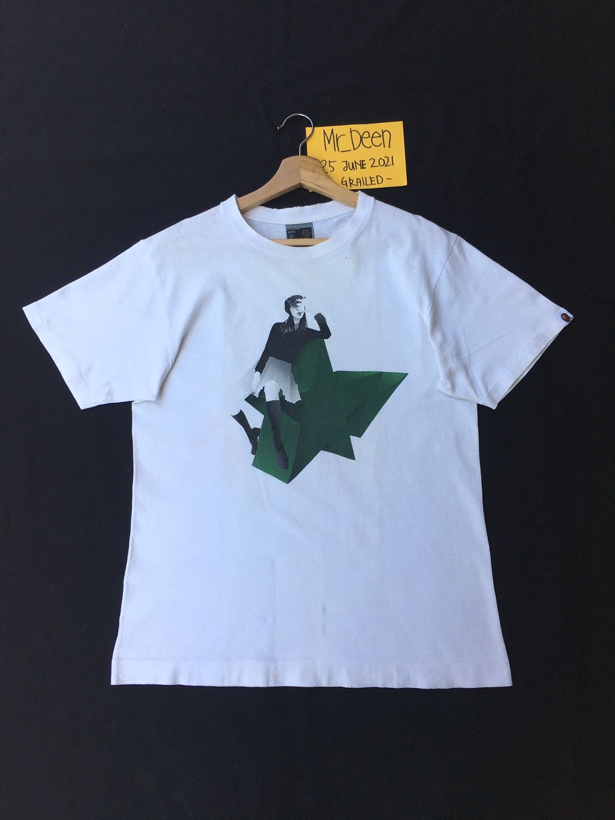 Bape Rare Bape "Bapesta Girl" Logo Tee (2003) Size US M / EU 48-50 / 2 - 3 Thumbnail