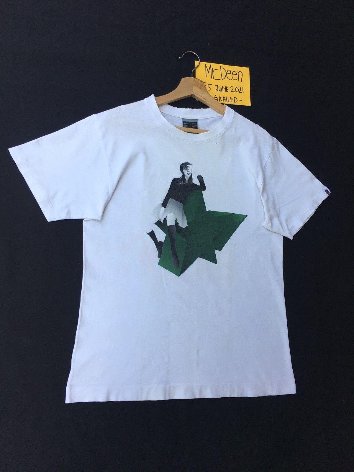 Bape Rare Bape "Bapesta Girl" Logo Tee (2003) Size US M / EU 48-50 / 2 - 4 Thumbnail