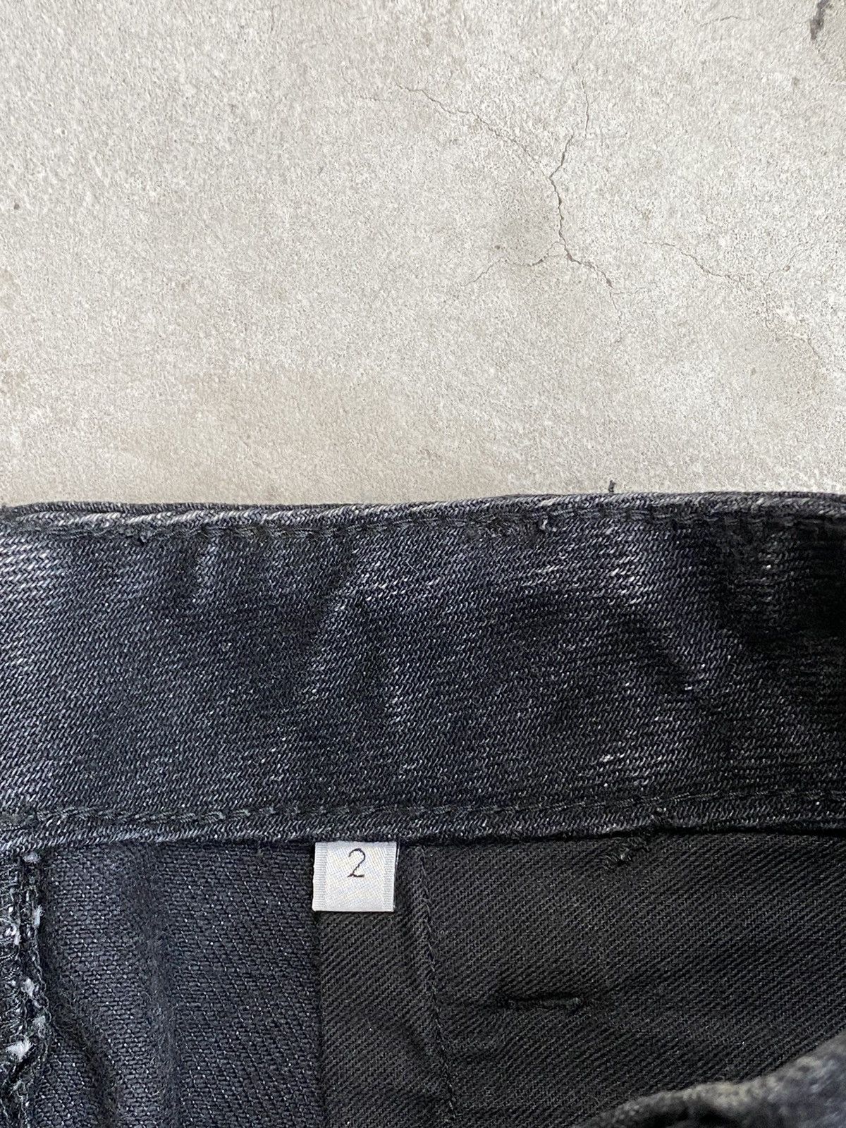Unused Unused Split Seam Washed Black Jeans Size US 31 - 9 Thumbnail