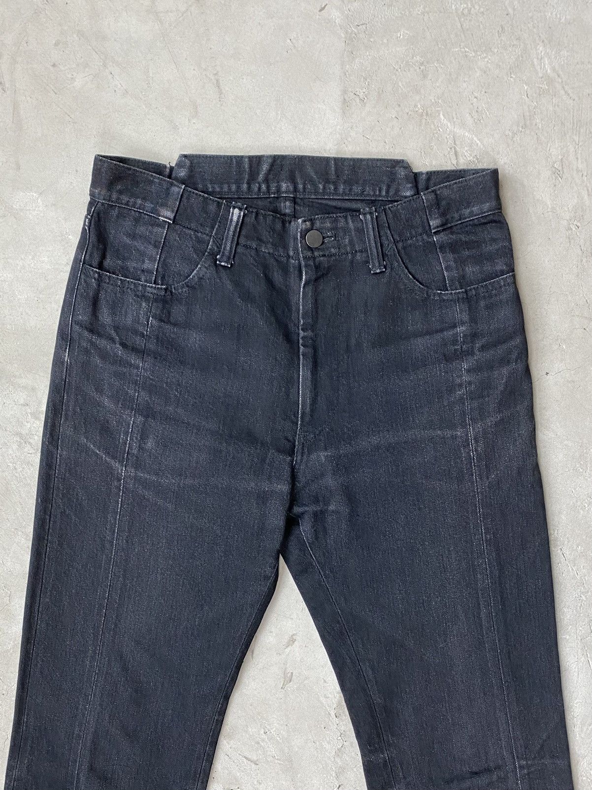 Unused Unused Split Seam Washed Black Jeans Size US 31 - 3 Thumbnail