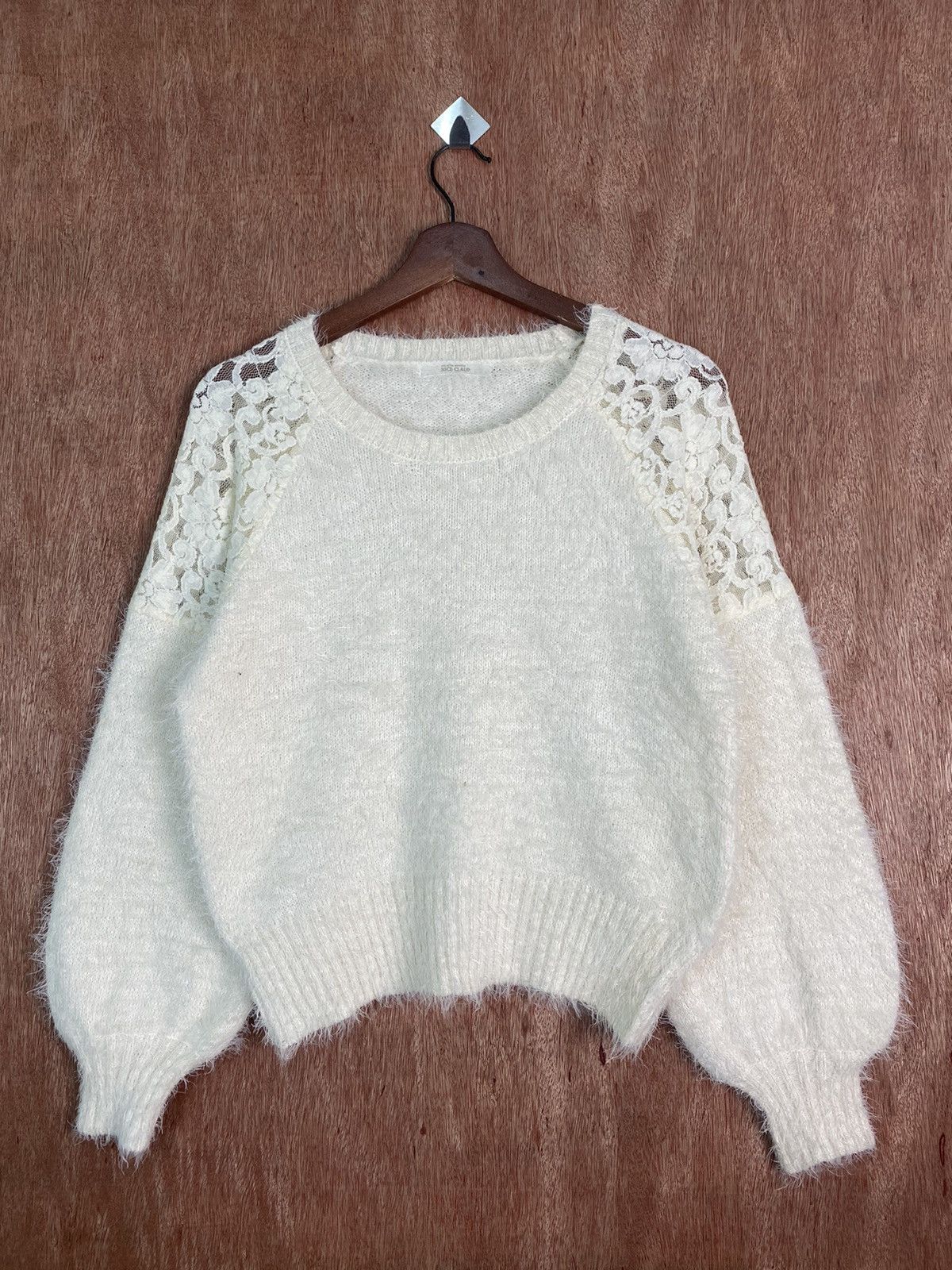 Homespun Knitwear × Japanese Brand DL Nice Claup White Shag Shaggy Fur Mohair Knitwear #B620 Size S / US 4 / IT 40 - 1 Thumbnail