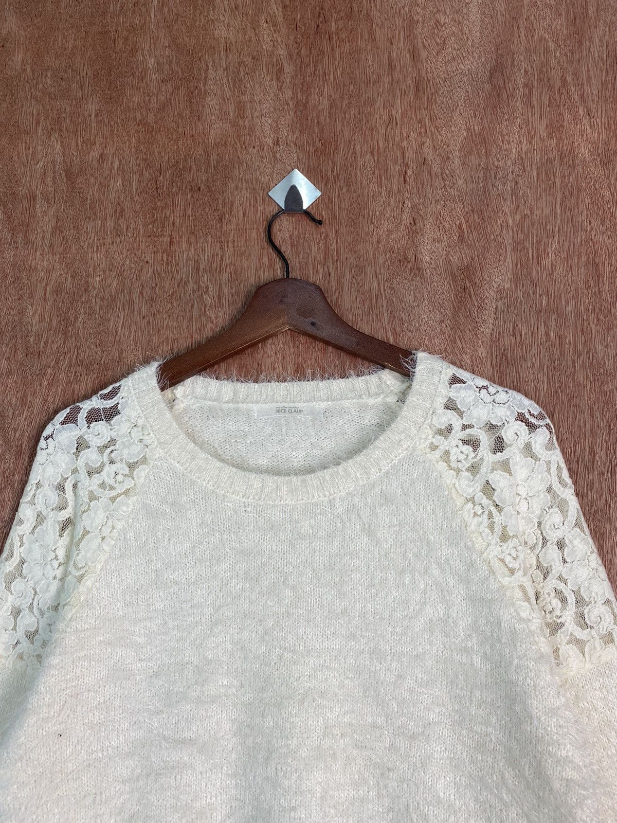 Homespun Knitwear × Japanese Brand DL Nice Claup White Shag Shaggy Fur Mohair Knitwear #B620 Size S / US 4 / IT 40 - 2 Thumbnail