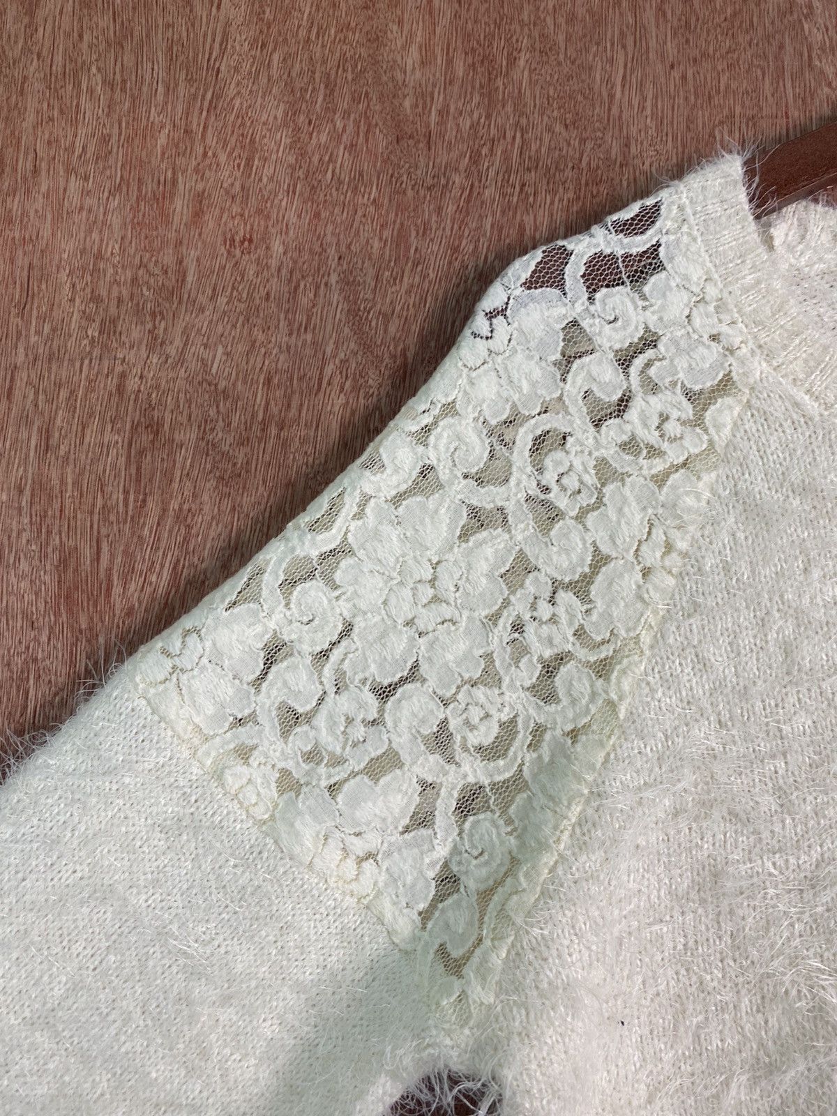 Homespun Knitwear × Japanese Brand DL Nice Claup White Shag Shaggy Fur Mohair Knitwear #B620 Size S / US 4 / IT 40 - 6 Thumbnail