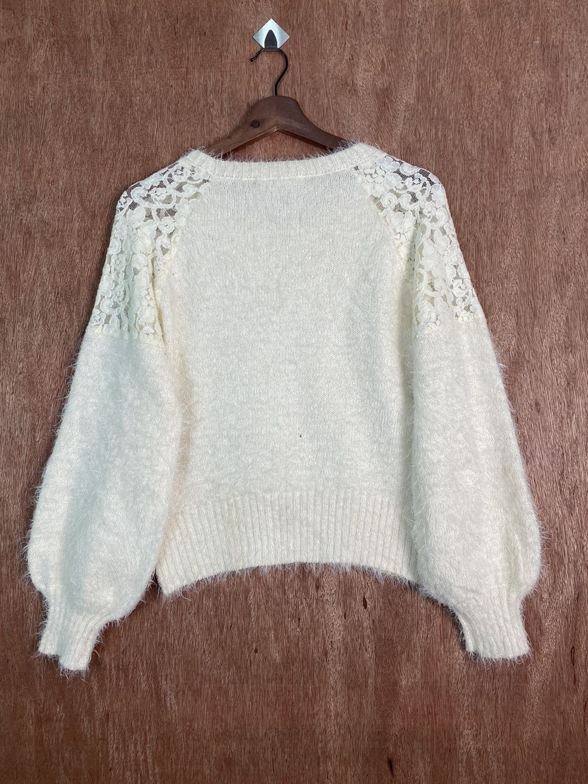Homespun Knitwear × Japanese Brand DL Nice Claup White Shag Shaggy Fur Mohair Knitwear #B620 Size S / US 4 / IT 40 - 7 Thumbnail