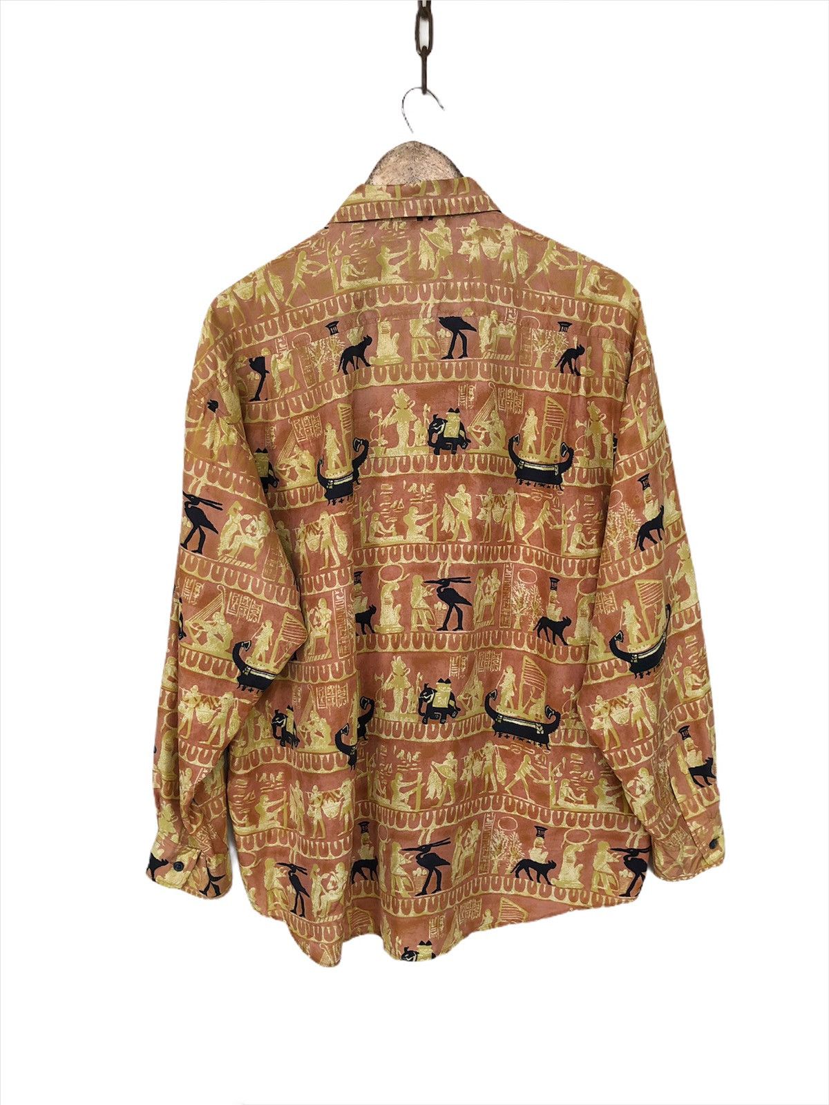 Art Comes First GRAIL💎OG Mr. JUNKO 🇯🇵 "Egypt Ancient" Silk O/S Shirt Size US L / EU 52-54 / 3 - 3 Thumbnail