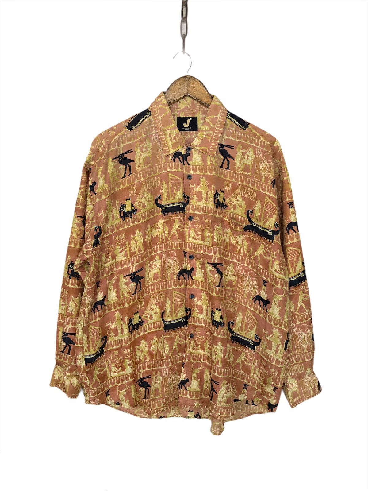 Art Comes First GRAIL💎OG Mr. JUNKO 🇯🇵 "Egypt Ancient" Silk O/S Shirt Size US L / EU 52-54 / 3 - 2 Thumbnail