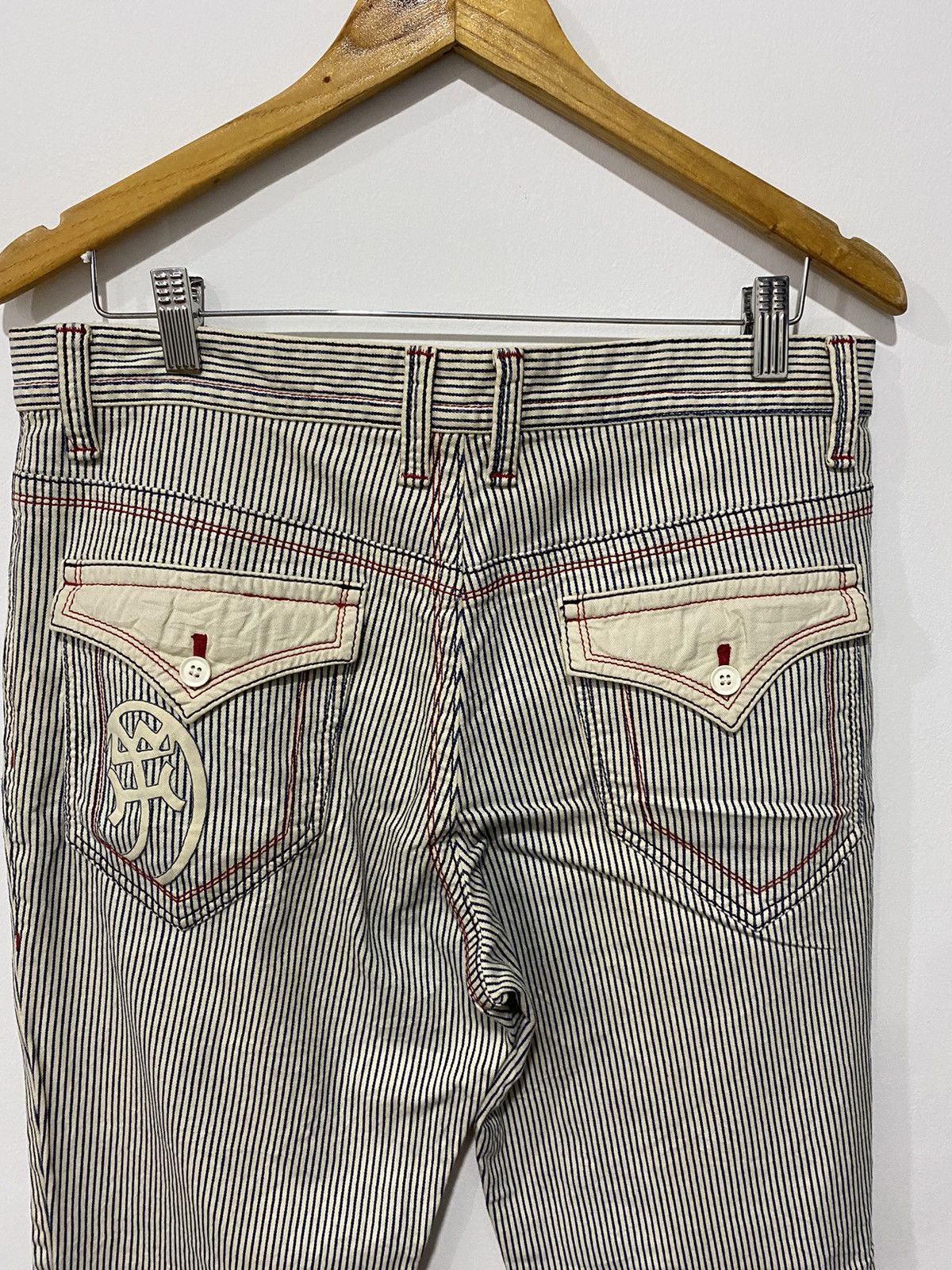 Japanese Brand × Jean Charles De Castelbajac CastelBajac Striped Jail Pants nice designer Size US 34 / EU 50 - 7 Thumbnail