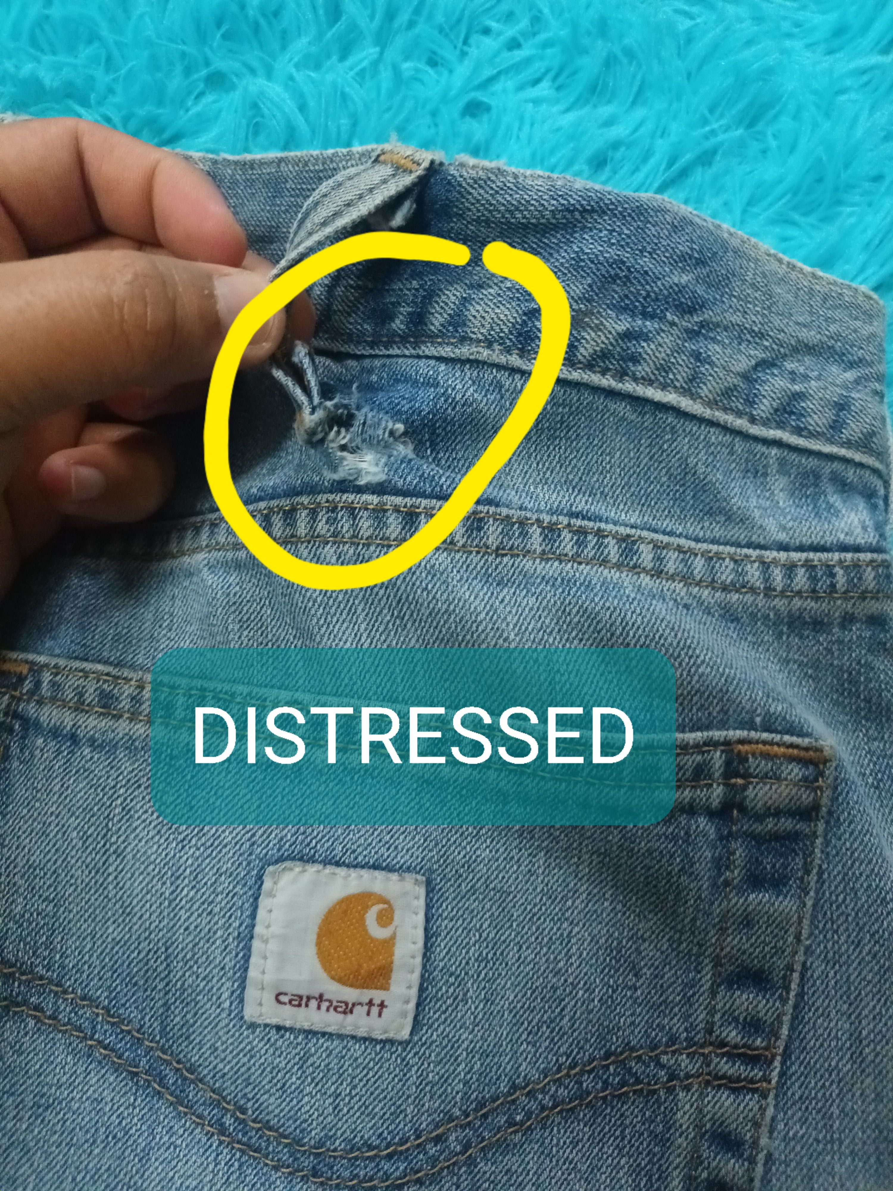 Carhartt 🔥 CARHARTT DISTRESSED DENIM PANTS 🔥 Size US 34 / EU 50 - 9 Thumbnail