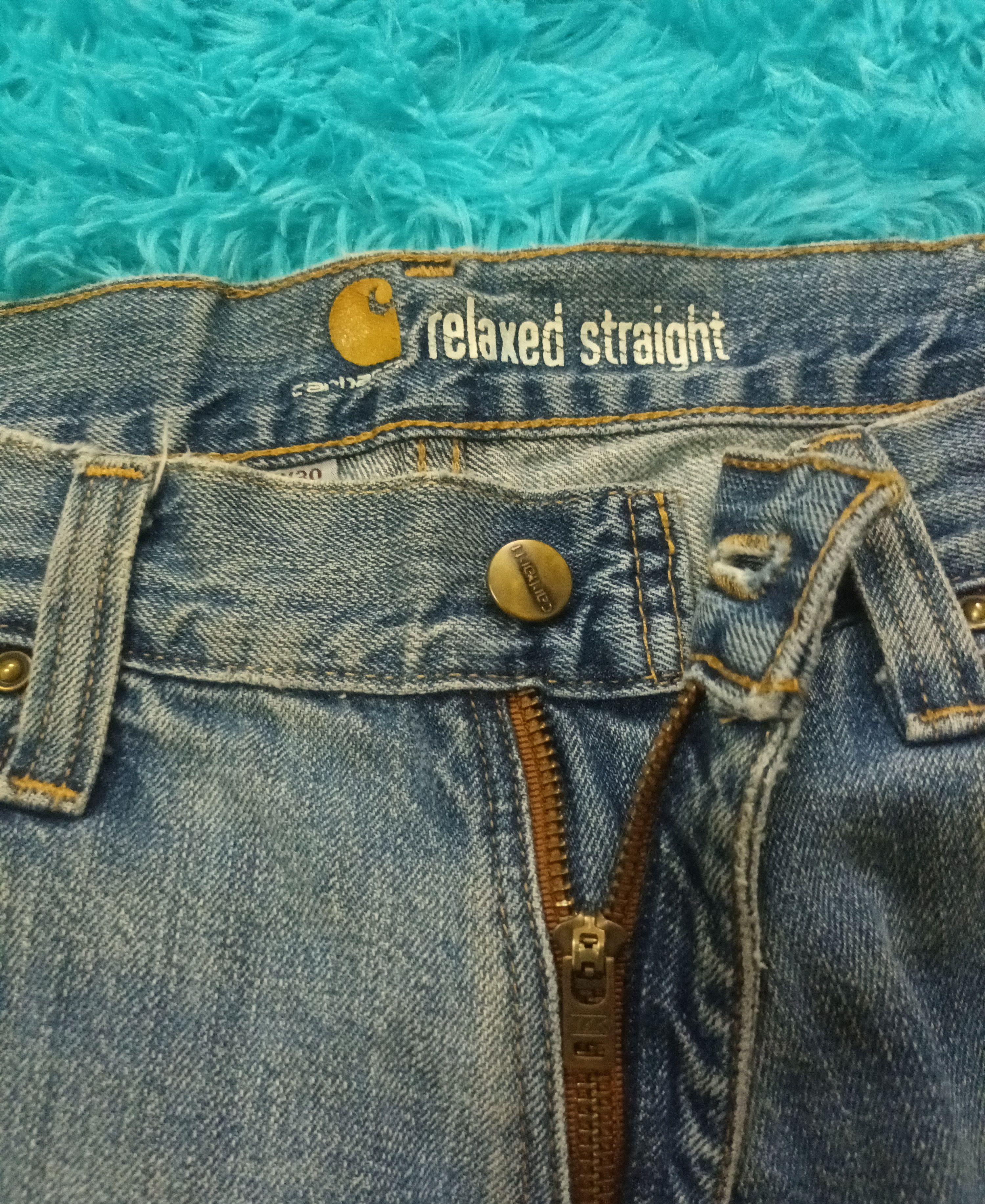 Carhartt 🔥 CARHARTT DISTRESSED DENIM PANTS 🔥 Size US 34 / EU 50 - 4 Thumbnail