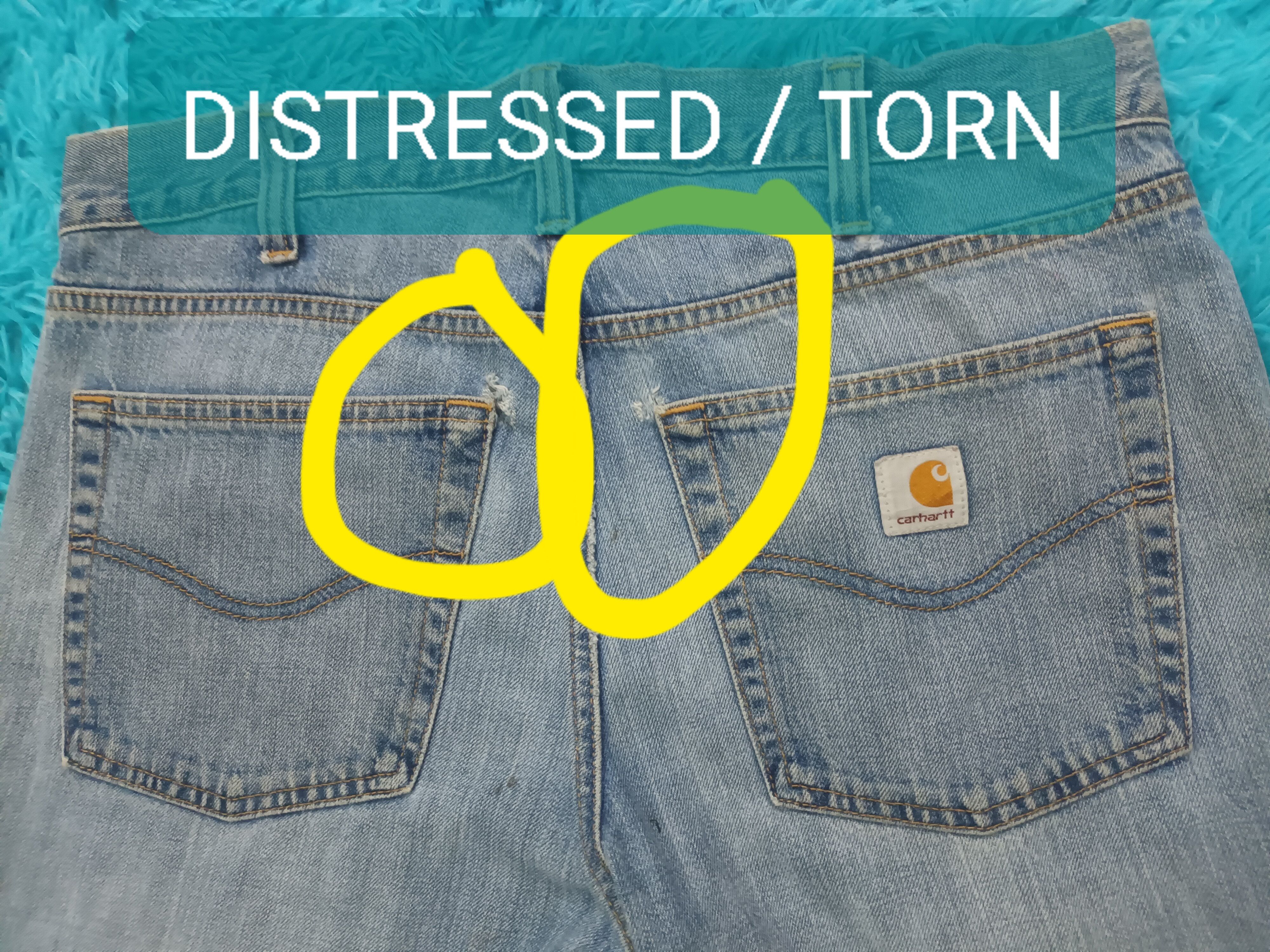 Carhartt 🔥 CARHARTT DISTRESSED DENIM PANTS 🔥 Size US 34 / EU 50 - 14 Thumbnail