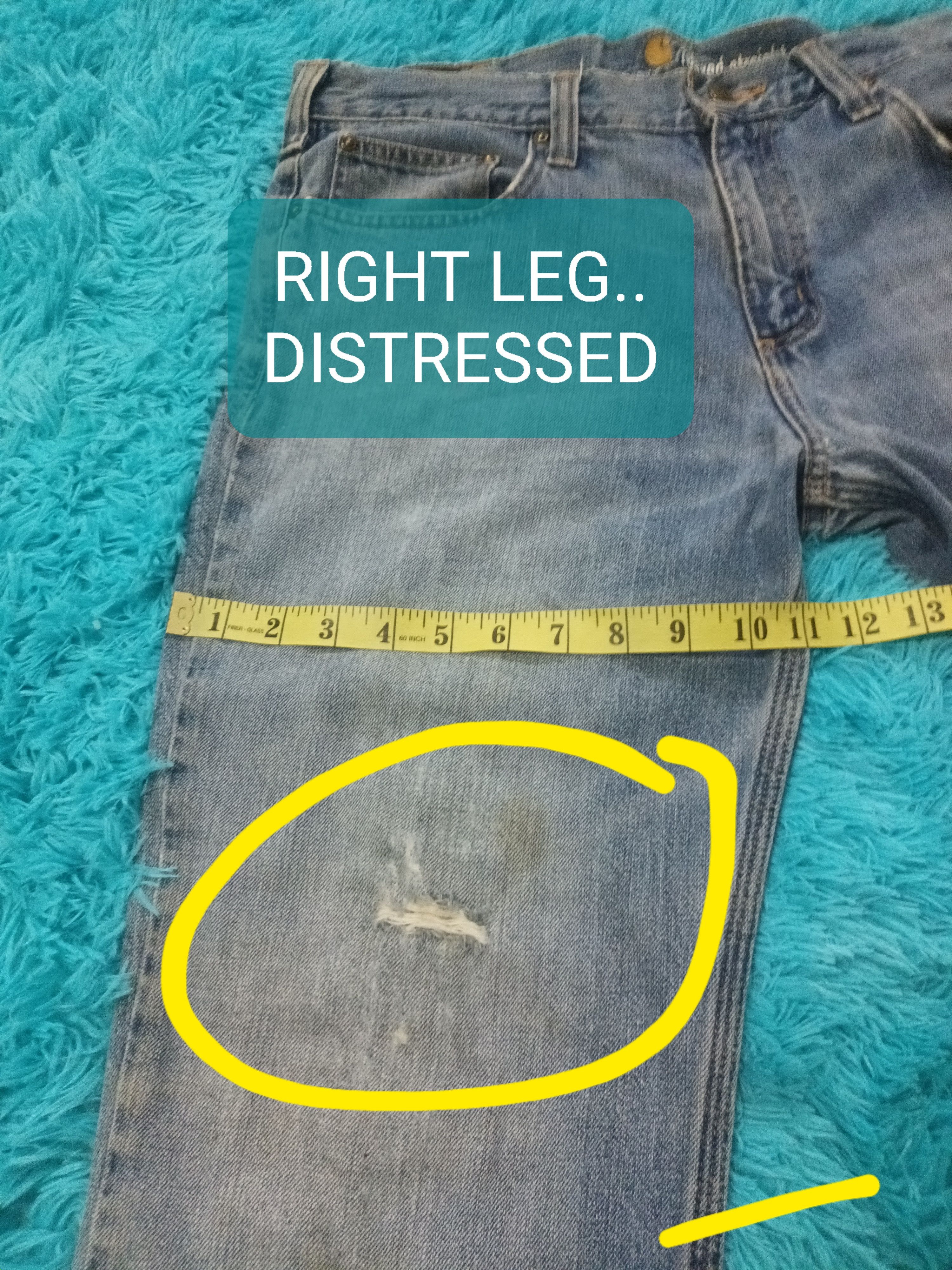 Carhartt 🔥 CARHARTT DISTRESSED DENIM PANTS 🔥 Size US 34 / EU 50 - 10 Thumbnail