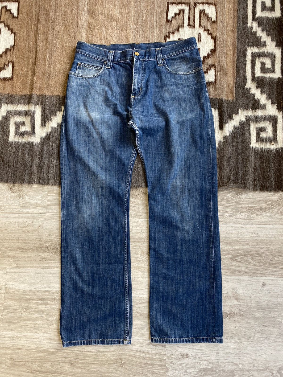 Carhartt Carhartt Retro Pant 90s Straight Relaxed Denim Jeans 4215AC Size US 34 / EU 50 - 4 Thumbnail