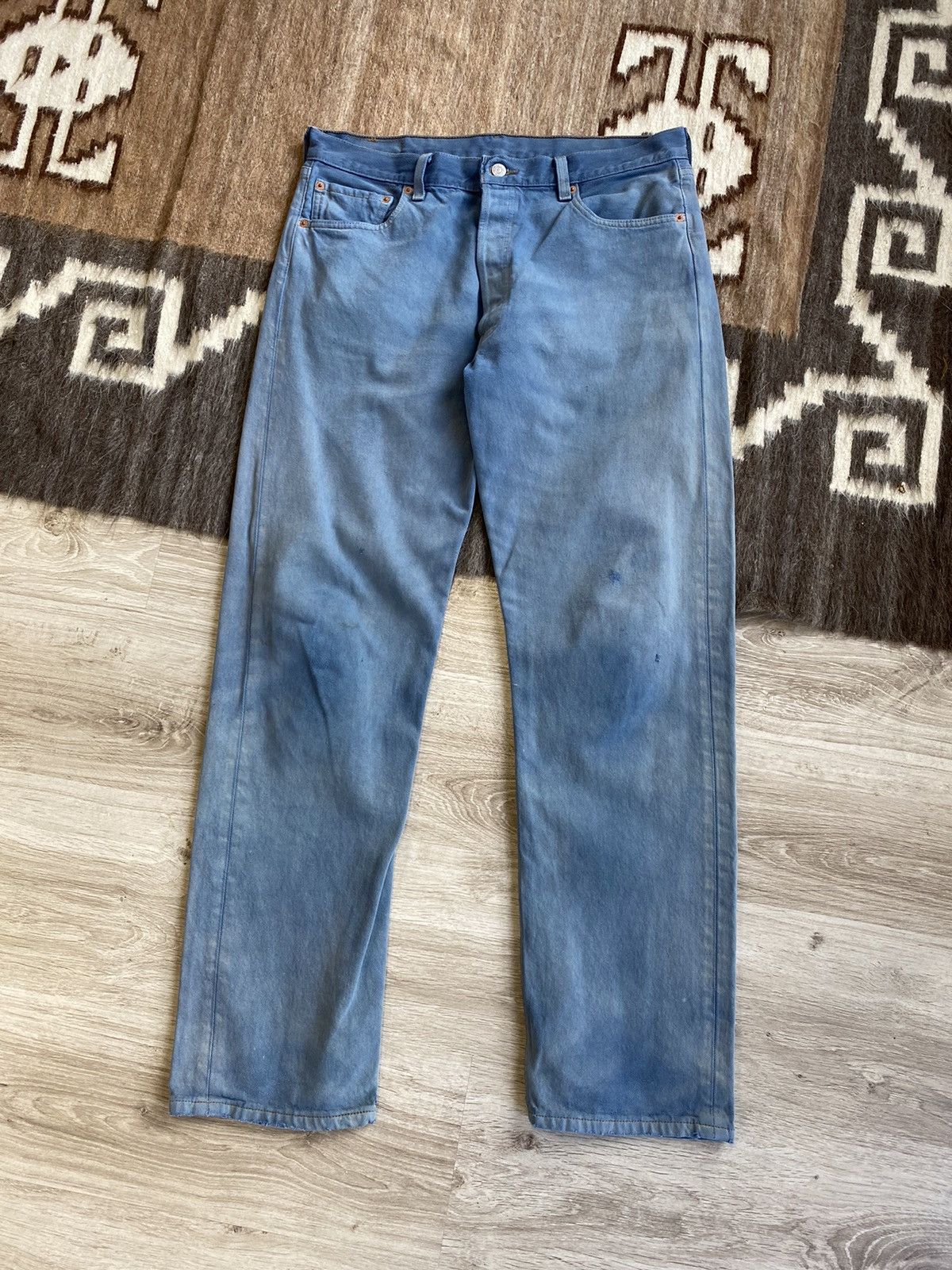 Levi's Levis 501 Vintage Washed Faded Denim Jeans 3527AC Size US 34 / EU 50 - 4 Thumbnail