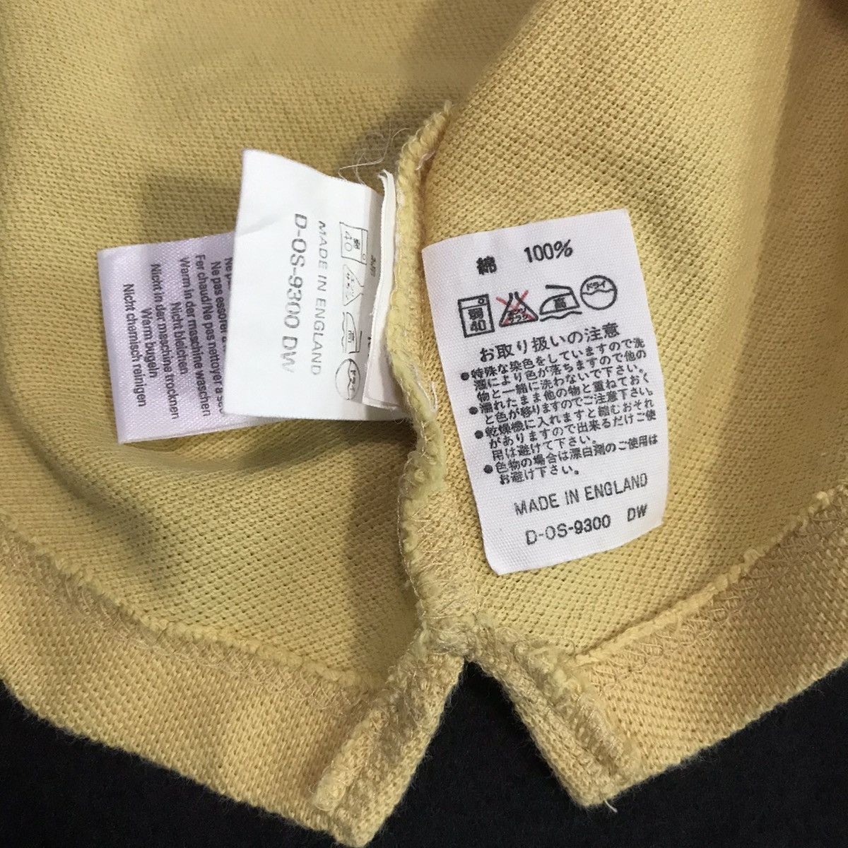 Burberry Vtg Burberrys Brit Yellow Polo Shirt Made In England Size US L / EU 52-54 / 3 - 8 Thumbnail
