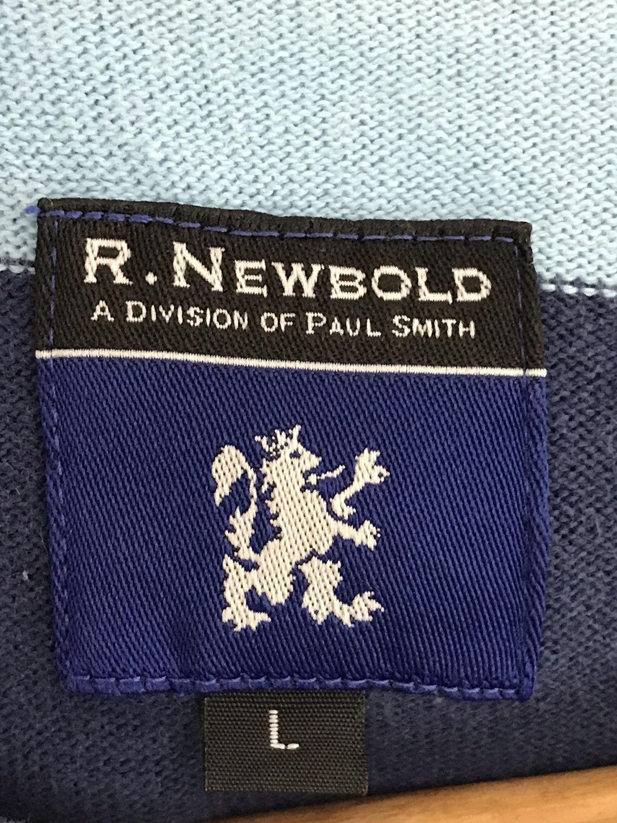 Paul Smith R Newbold X Paul Smith Blue Stripe Sleeveless Shirt Size US L / EU 52-54 / 3 - 3 Thumbnail