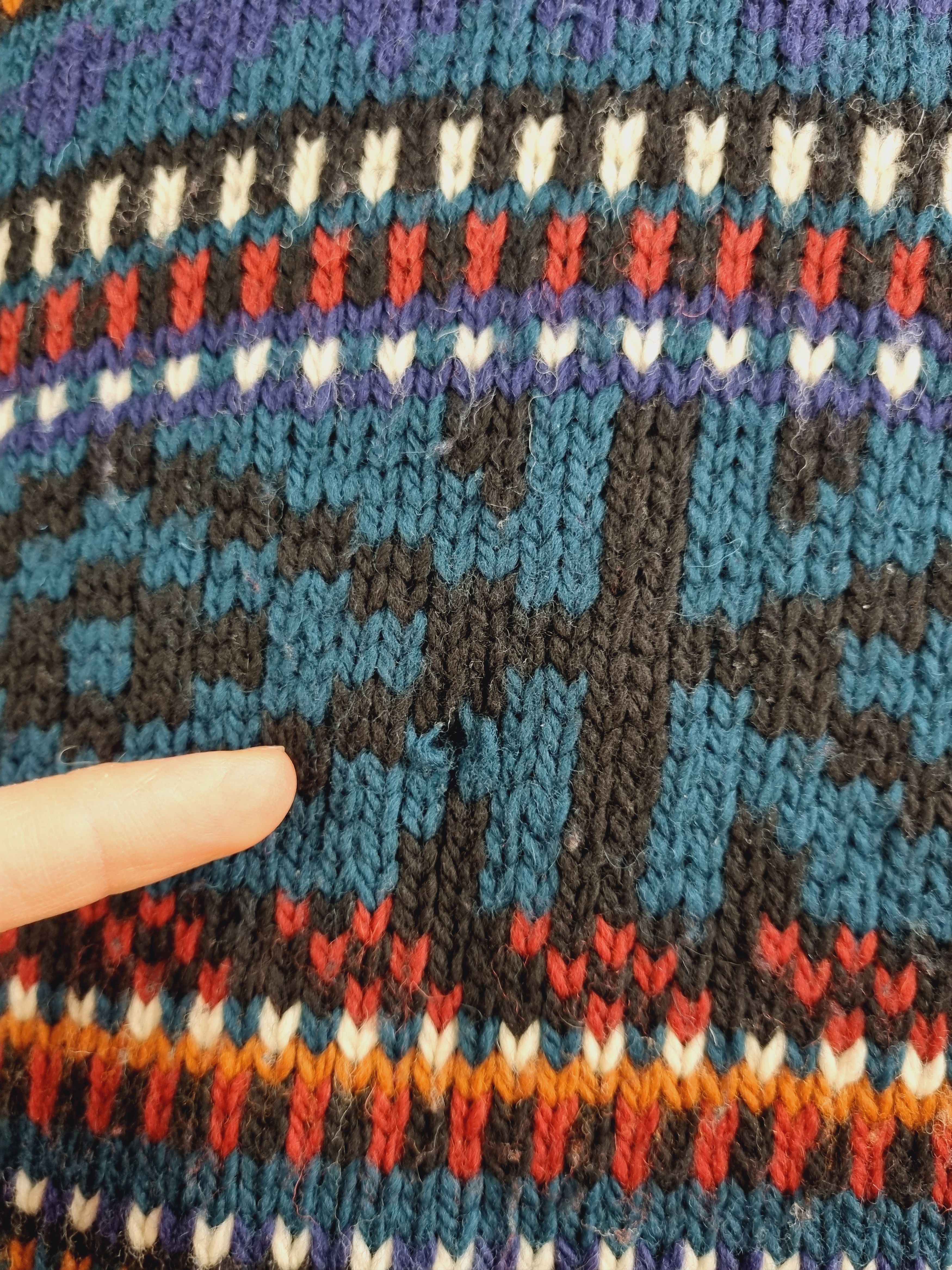 Vintage 70s Aztec Handmade in Peru Wool sweater Size US L / EU 52-54 / 3 - 11 Thumbnail