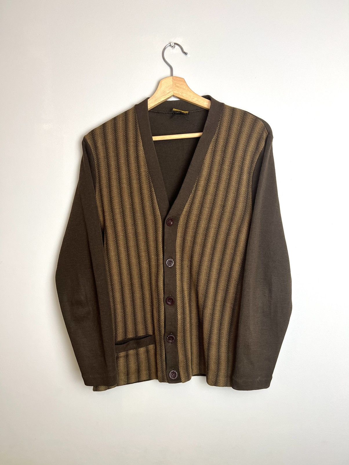 Japanese Brand Vintage Cardigan Brown Cw Norwegian Kurt Cobain Vibe Capitol Size US M / EU 48-50 / 2 - 1 Thumbnail
