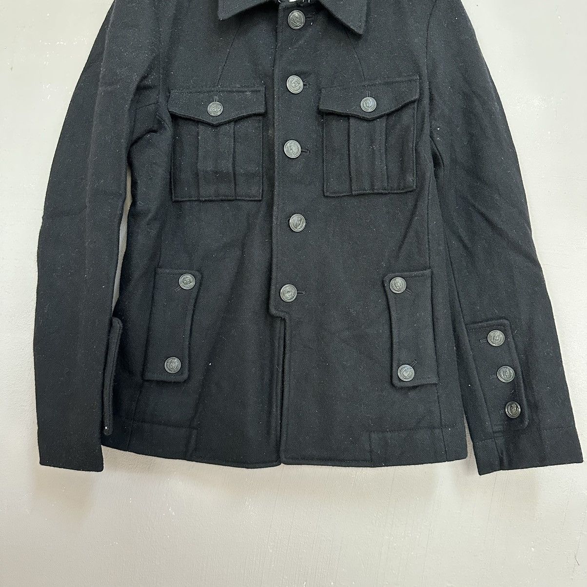 Japanese Brand Vintage Semantic Design Coat Black Pocket Button Size US S / EU 44-46 / 1 - 3 Thumbnail