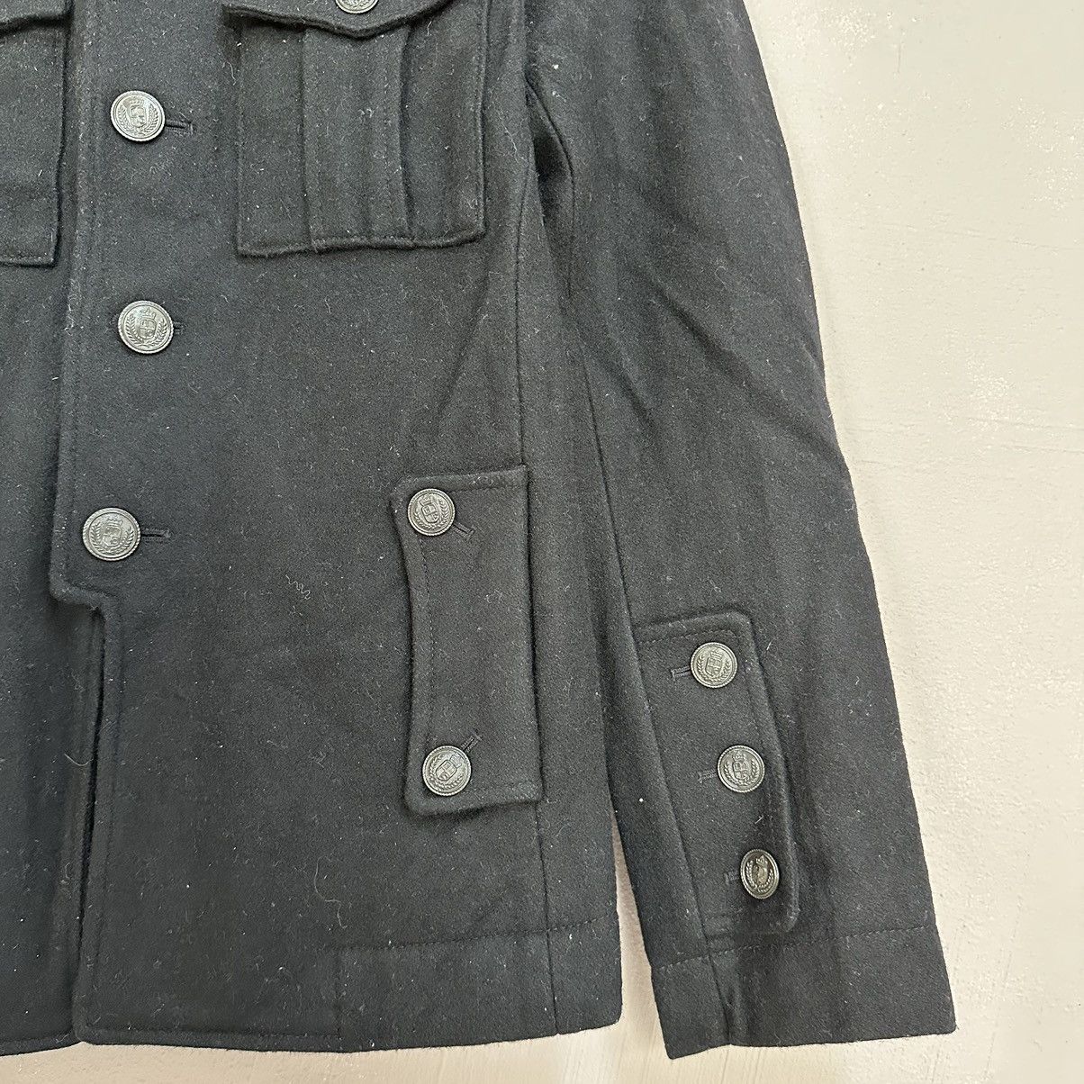 Japanese Brand Vintage Semantic Design Coat Black Pocket Button Size US S / EU 44-46 / 1 - 4 Thumbnail