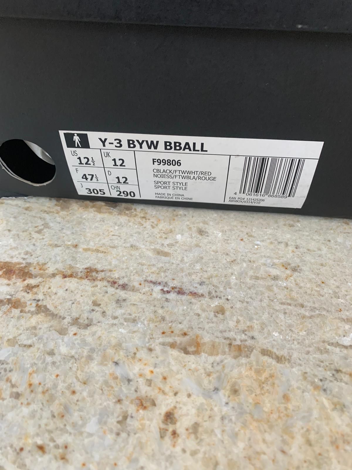 Y-3 BYW Bball Sneakers in Black & White Size US 12.5 / EU 45-46 - 13 Thumbnail