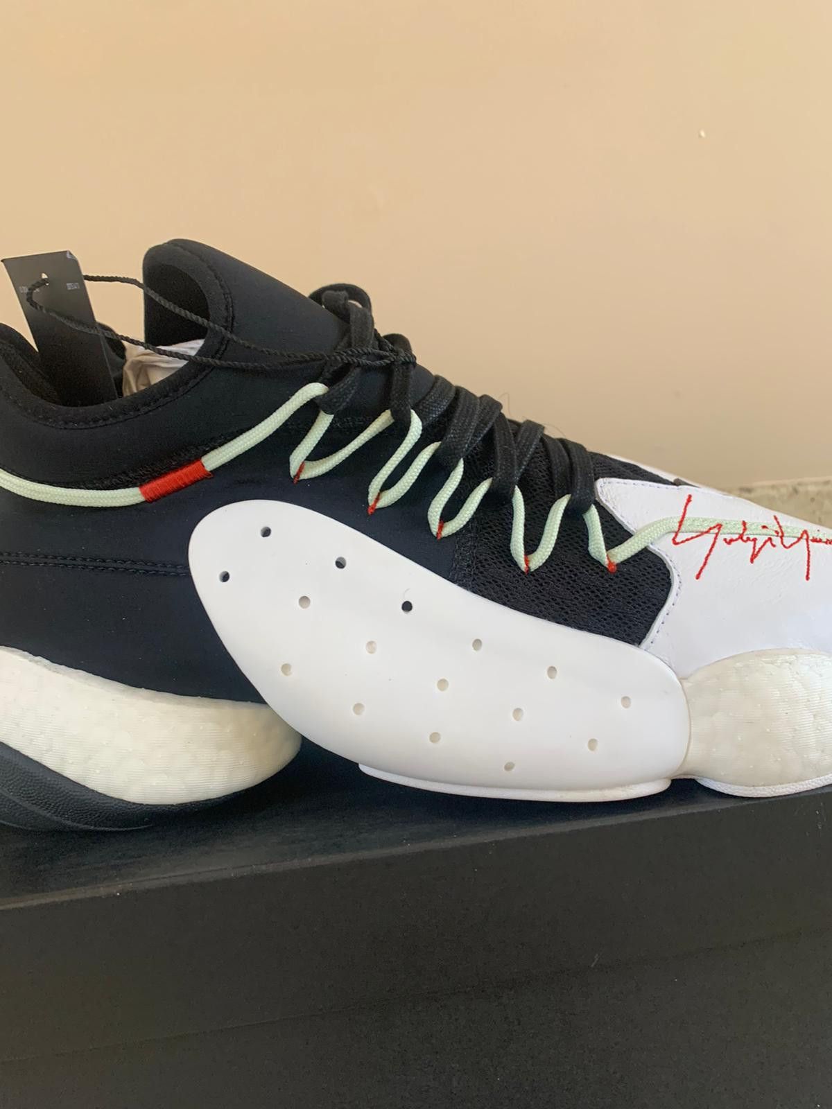 Y-3 BYW Bball Sneakers in Black & White Size US 12.5 / EU 45-46 - 9 Thumbnail