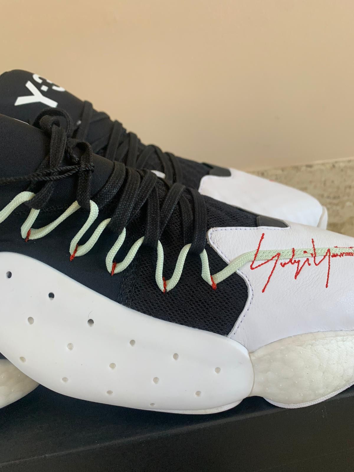 Y-3 BYW Bball Sneakers in Black & White Size US 12.5 / EU 45-46 - 12 Thumbnail