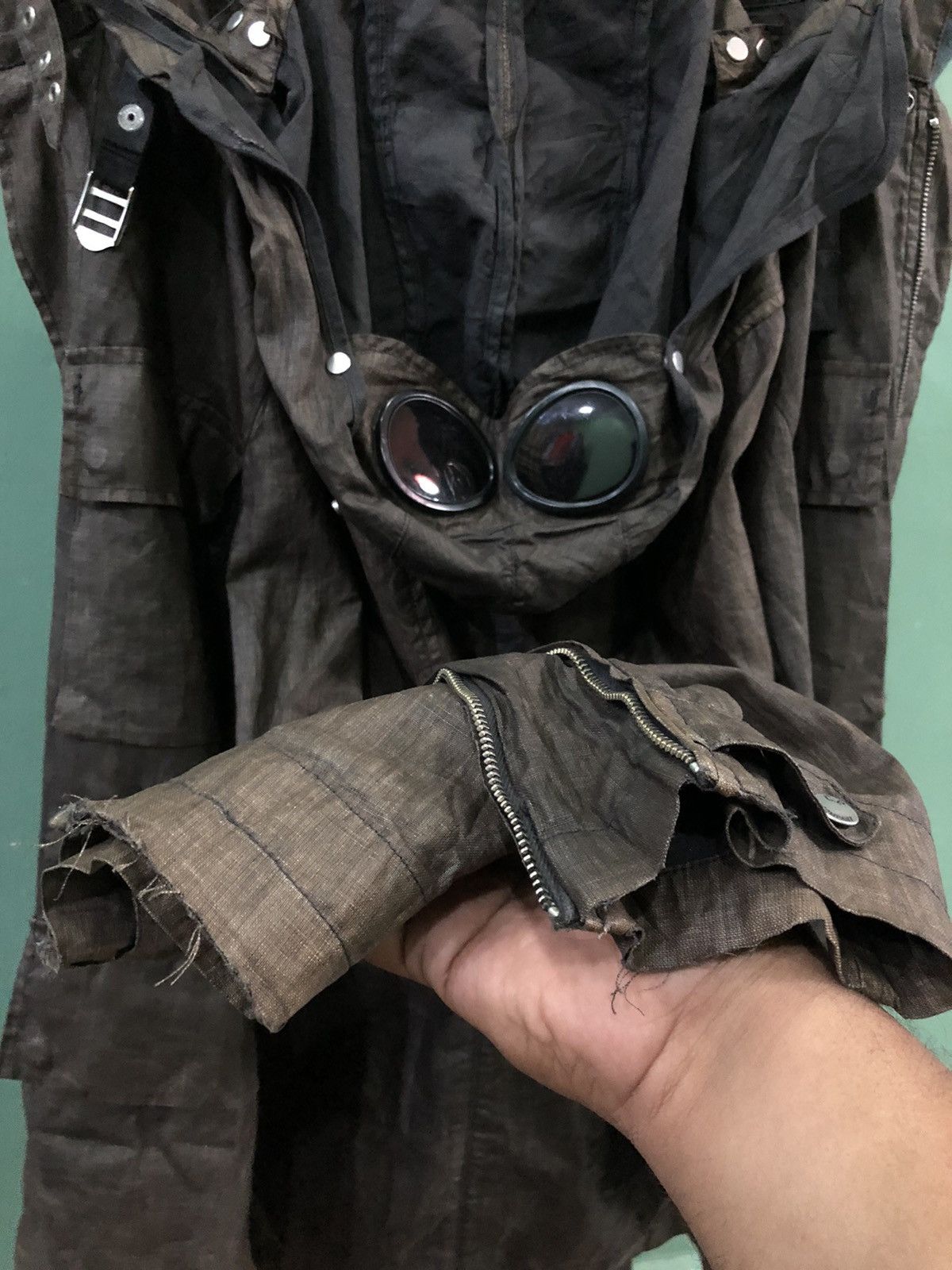 C.P. Company Vintage Distressed C.P.Company Lino Flax Goggle Jacket Size US M / EU 48-50 / 2 - 20 Thumbnail