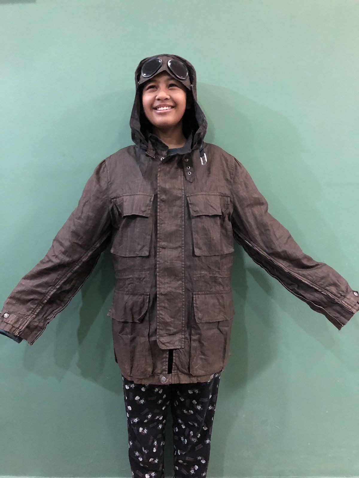 C.P. Company Vintage Distressed C.P.Company Lino Flax Goggle Jacket Size US M / EU 48-50 / 2 - 13 Thumbnail