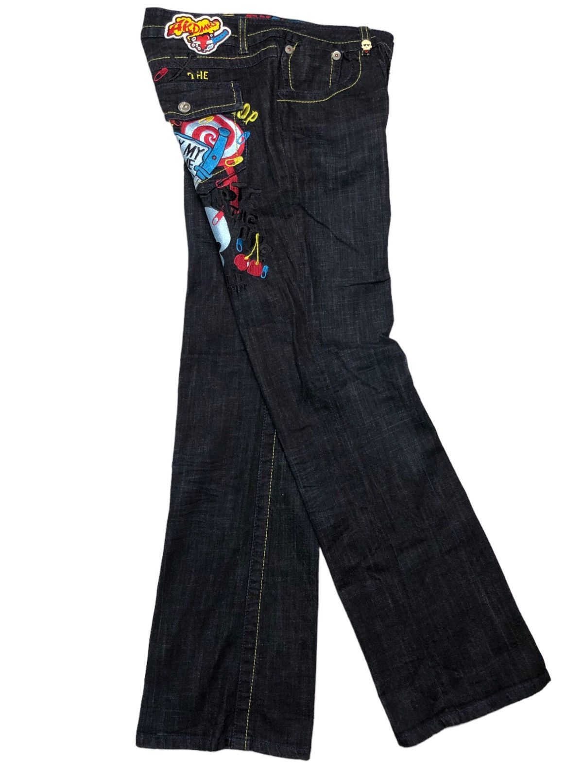 Akademiks Akademiks Flare Embroidery Say My Name Denim Pants Size US 32 / EU 48 - 3 Thumbnail