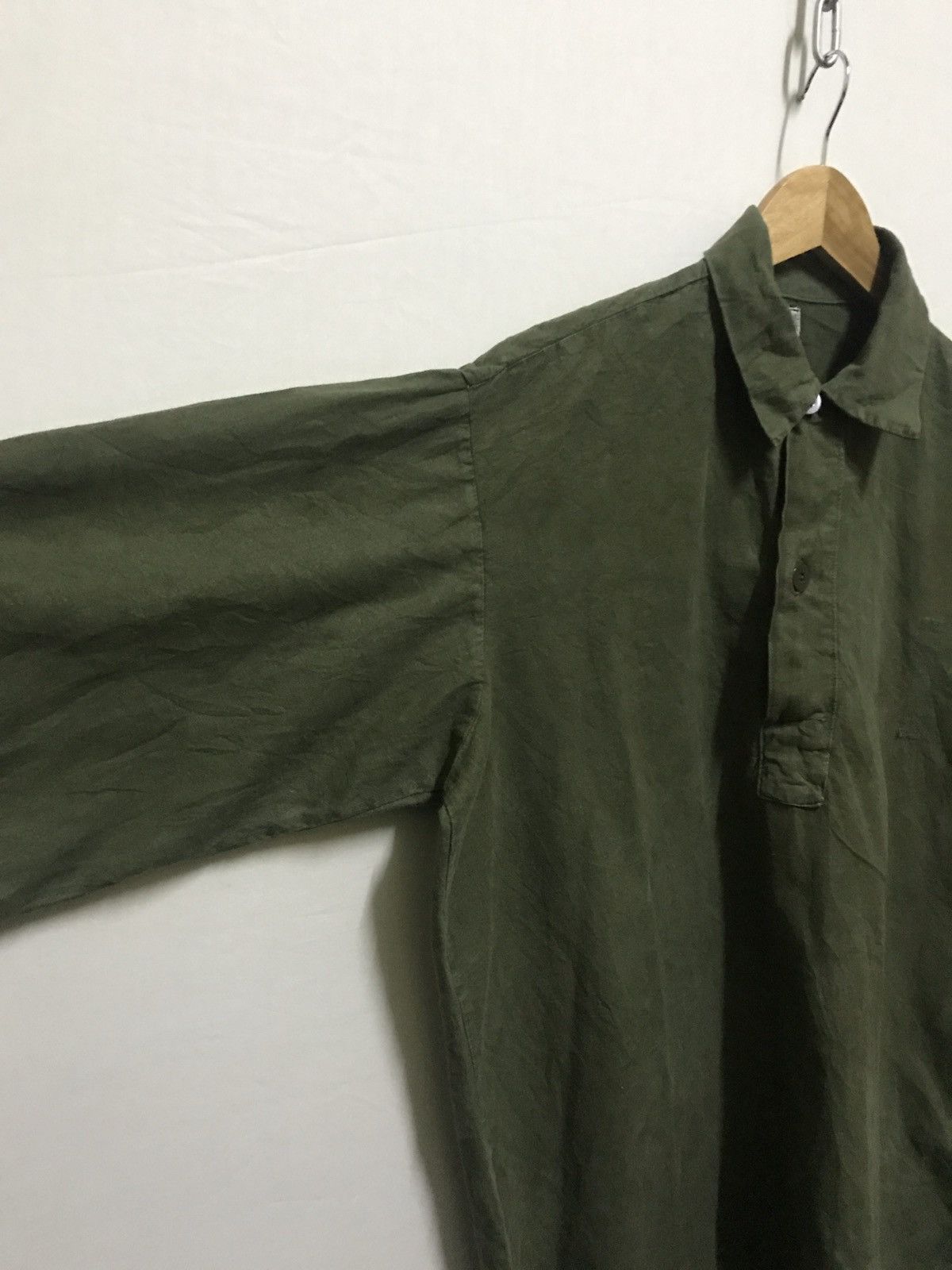 Vintage Vintage Swedish Army Shirt Button 60s/70s Size US XL / EU 56 / 4 - 7 Thumbnail