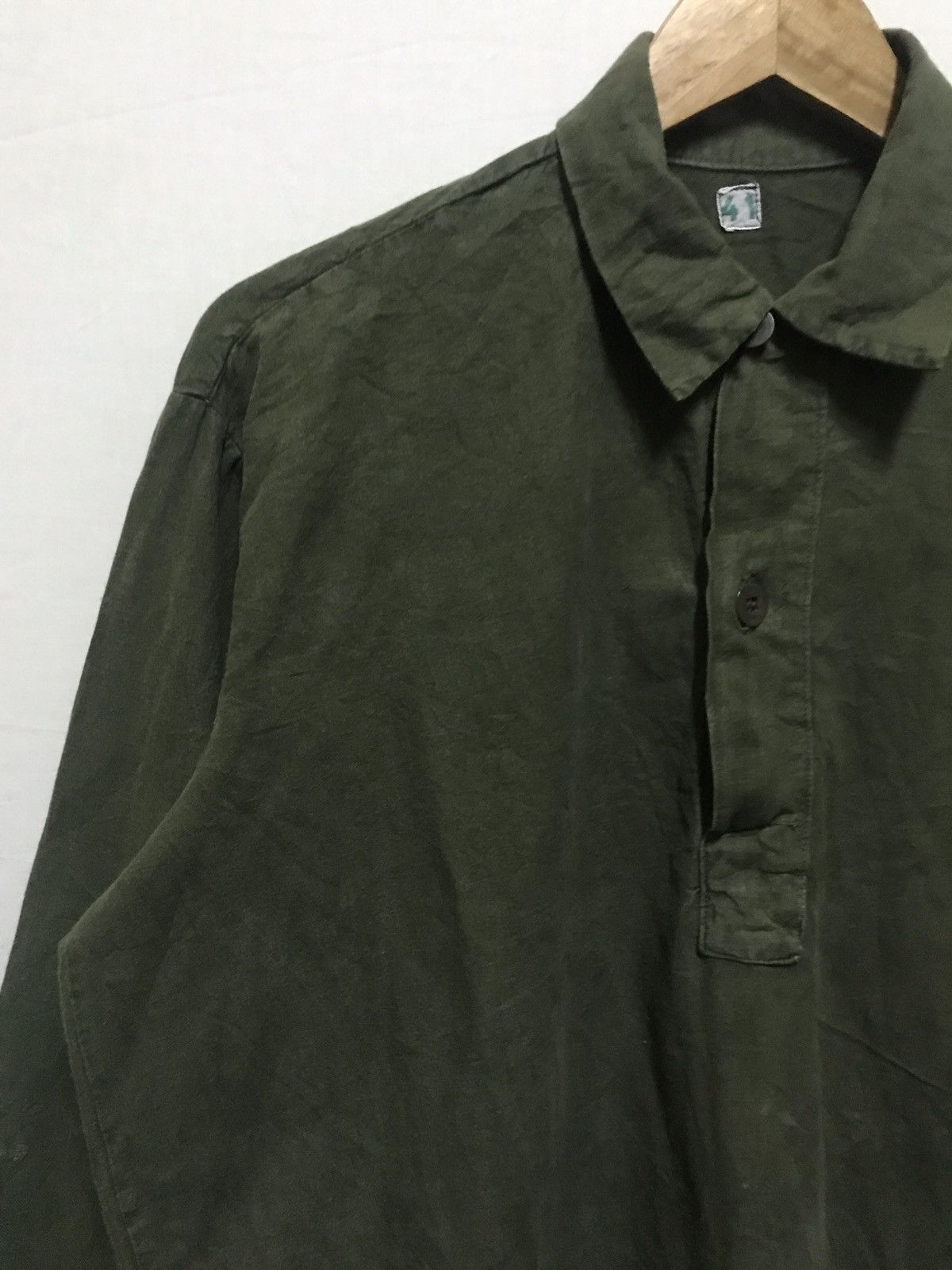 Vintage Vintage Swedish Army Shirt Button 60s/70s Size US XL / EU 56 / 4 - 2 Thumbnail