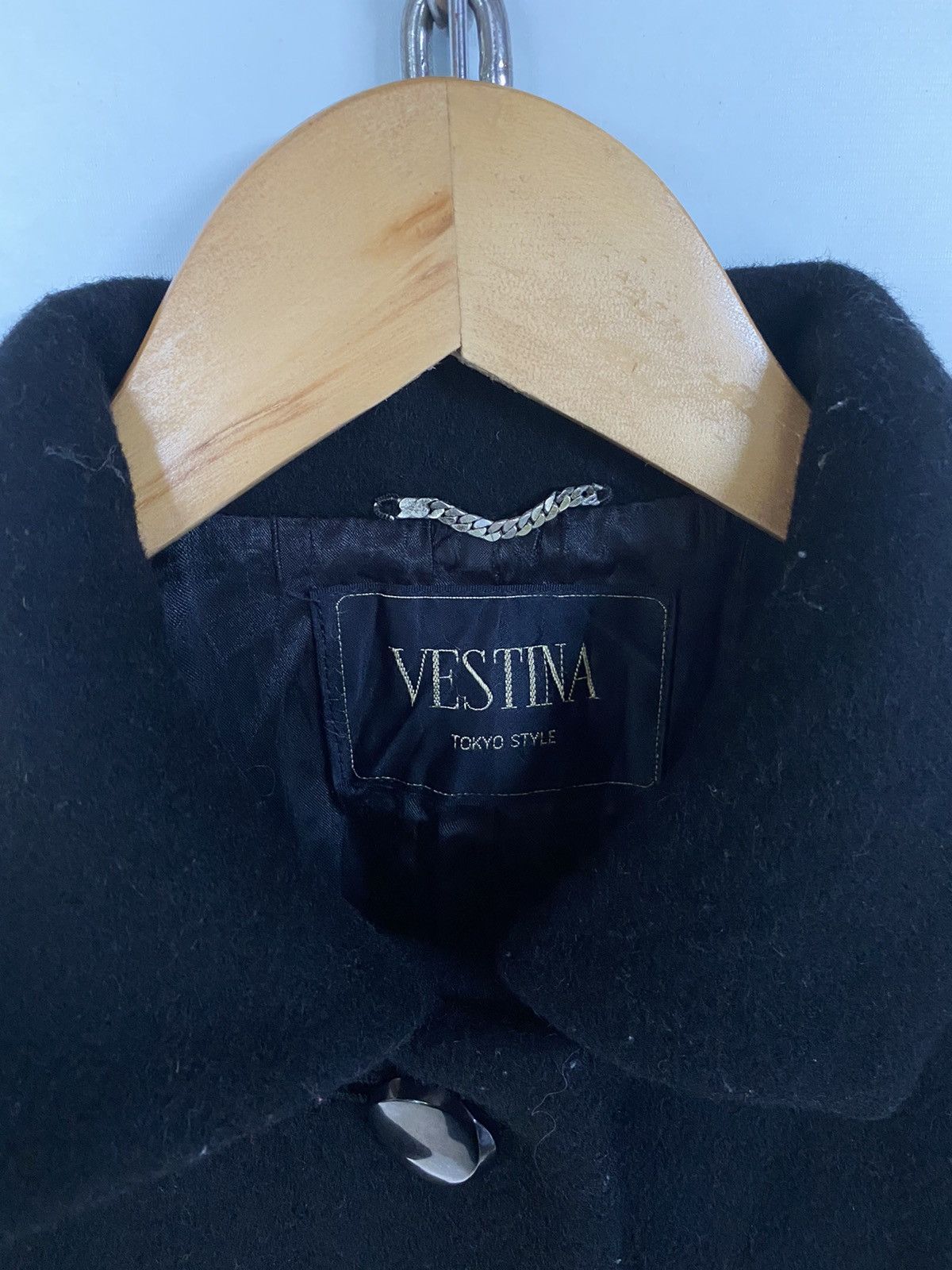 Japanese Brand Vestina Overcoat Long Coat/Jacket Black Wool Cashmere Size US M / EU 48-50 / 2 - 4 Thumbnail