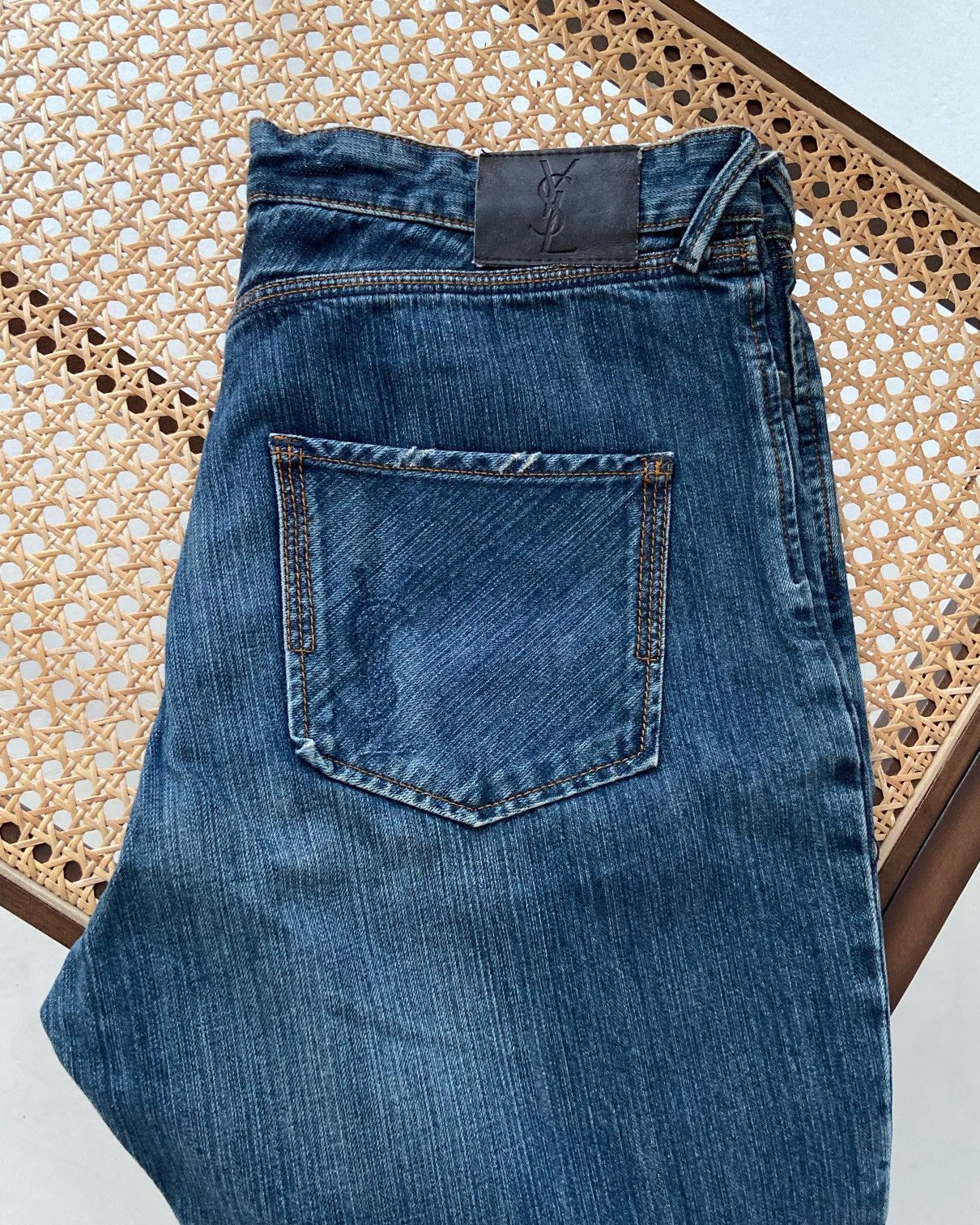 YSL distressed denim pants