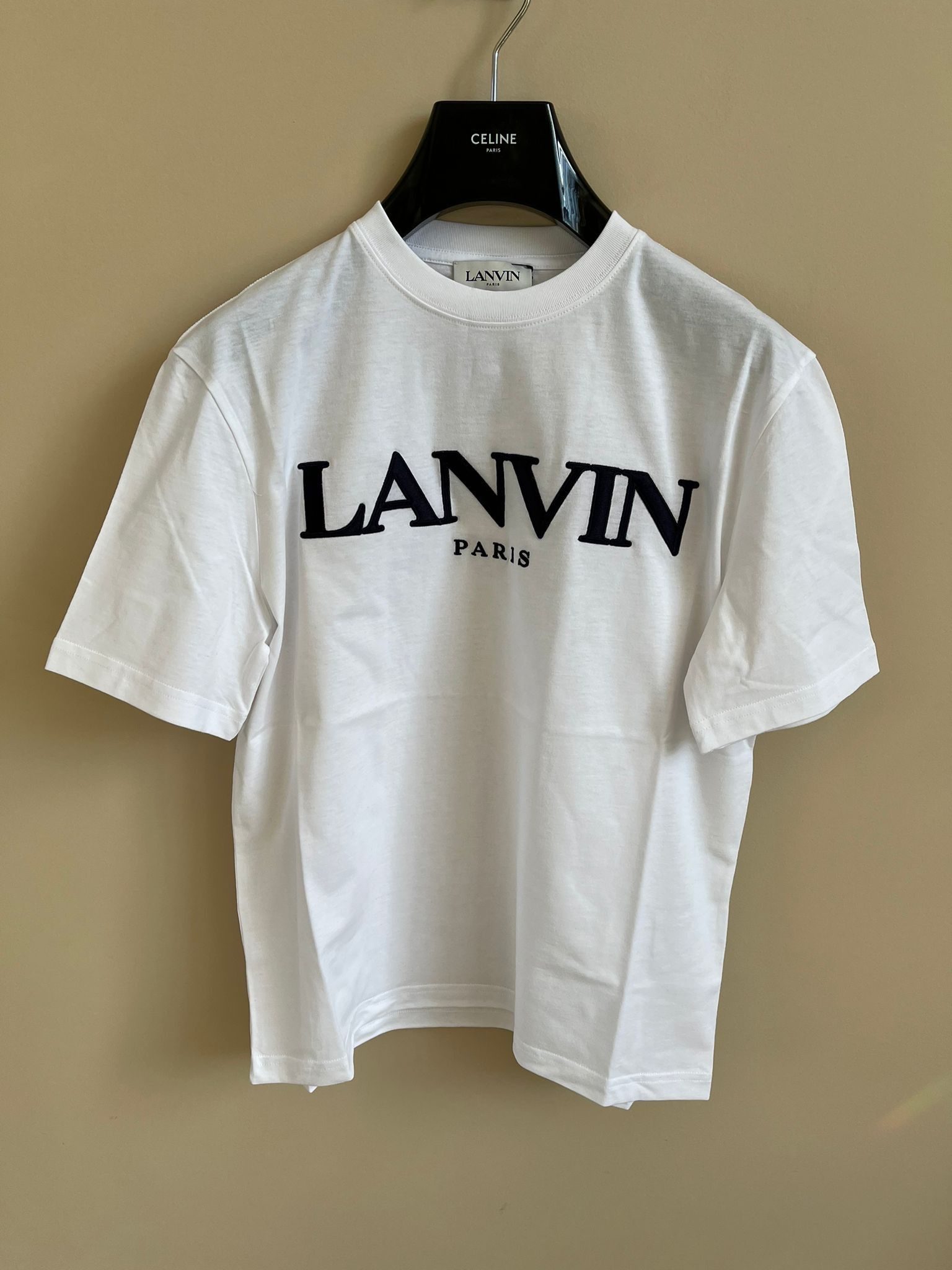 Pre-owned Lanvin Classic Logo Tee In White