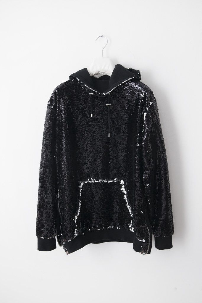 Balmain Balmain sequin hoodie Grailed