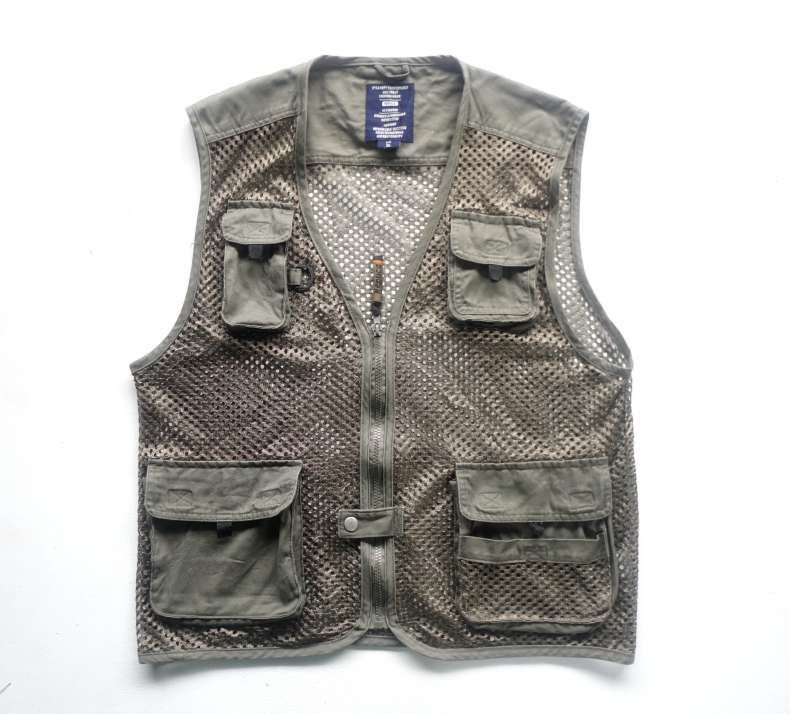 Japanese Brand NEPUCA Army Green Mesh Multi Pockets Tactical Vest Size US XL / EU 56 / 4 - 1 Thumbnail