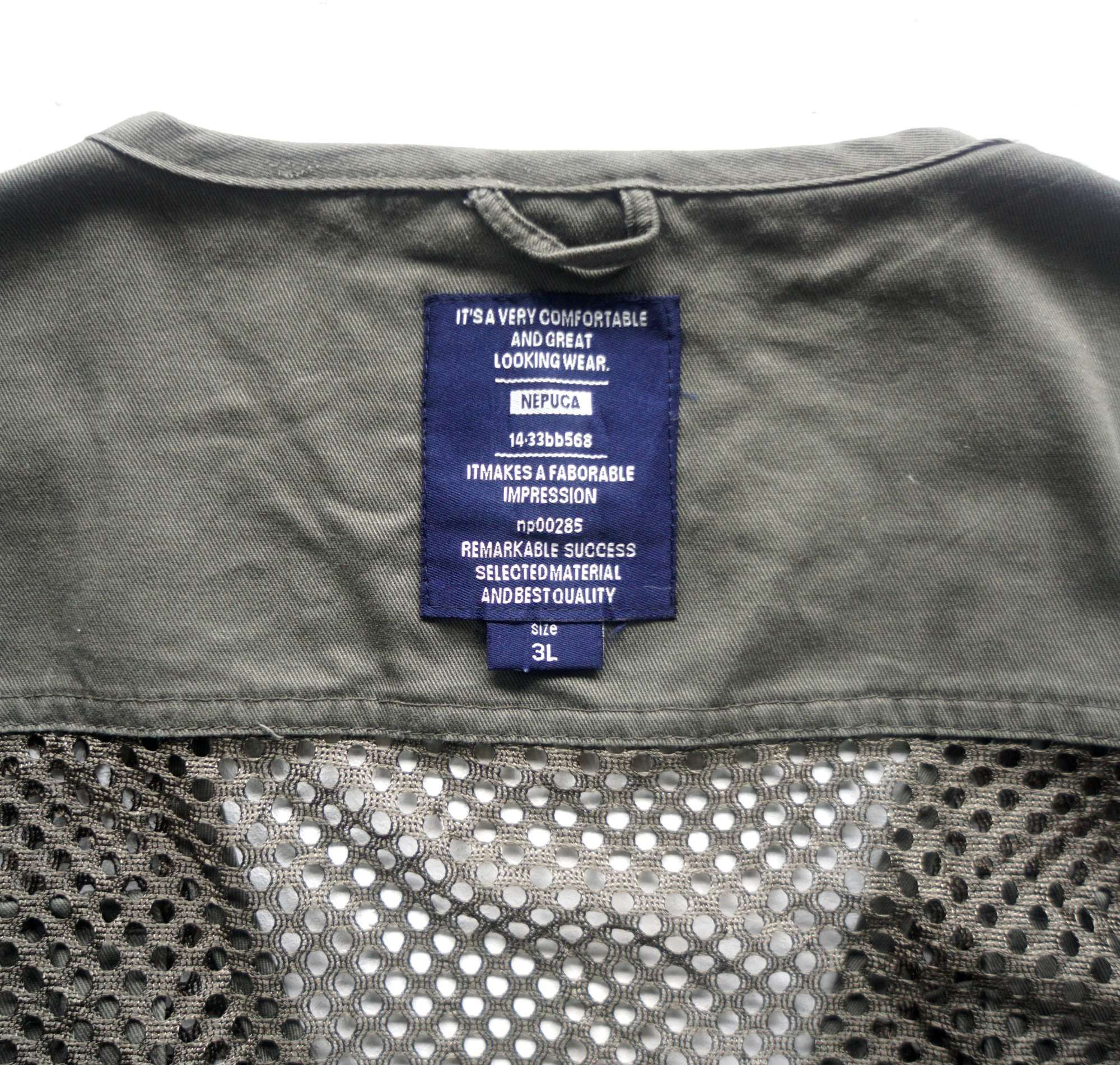 Japanese Brand NEPUCA Army Green Mesh Multi Pockets Tactical Vest Size US XL / EU 56 / 4 - 8 Thumbnail