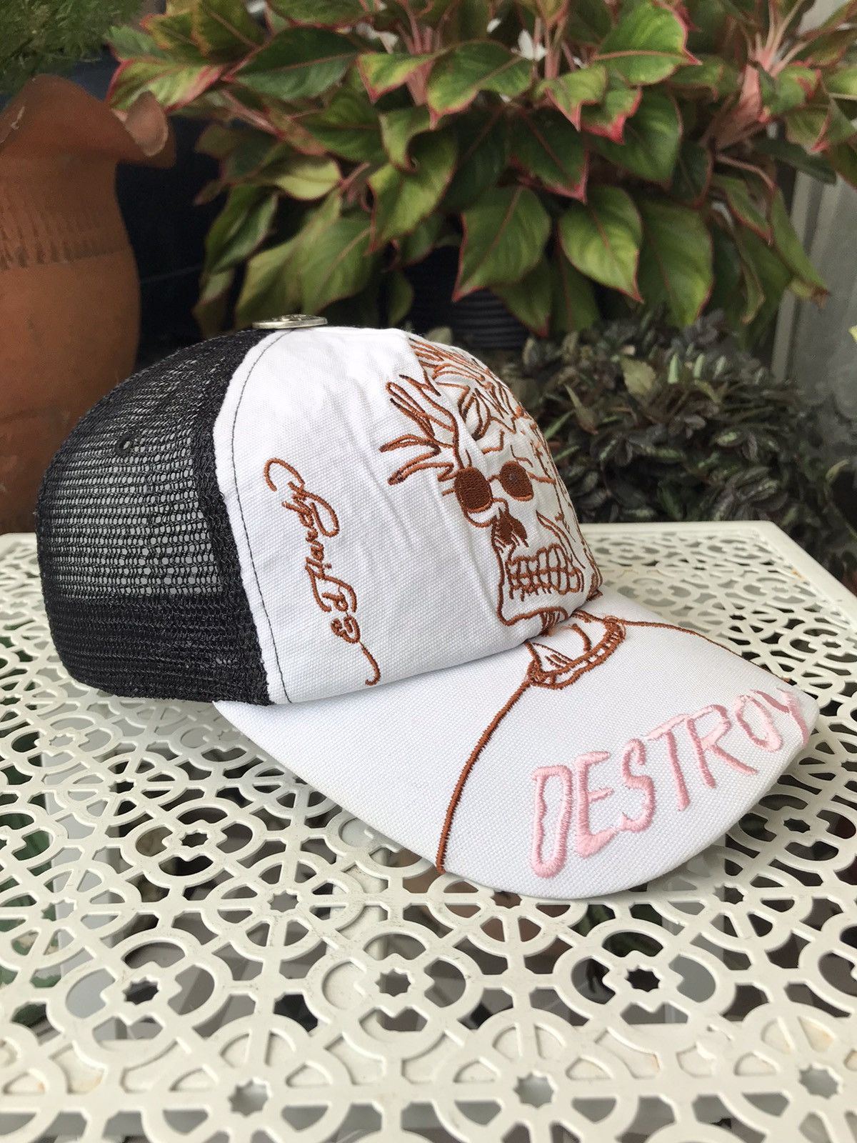 Ed Hardy ACCEPT OFFER💥VINTAGE Y2K DON ED HARDY DESTROY CAP HAT Size ONE SIZE - 5 Thumbnail