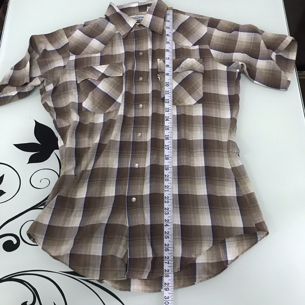 Levi's Vintage Clothing Vintage Levis Western Short Sleeve Shirt brown Size US M / EU 48-50 / 2 - 22 Thumbnail