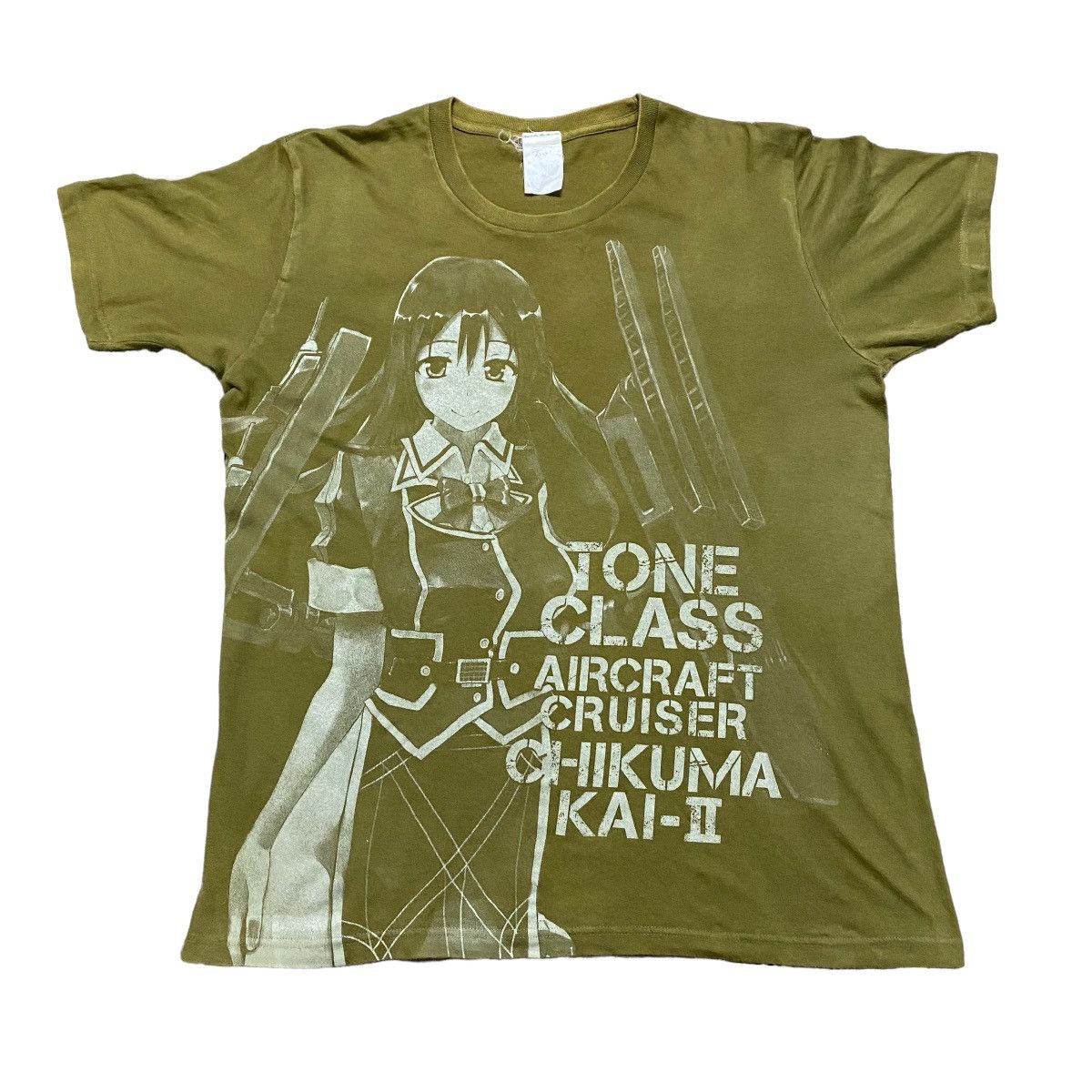 Anime Chikuma Kai-2 Tone Class Aircraft Cruiser Manga Tee a Size US L / EU 52-54 / 3 - 1 Thumbnail